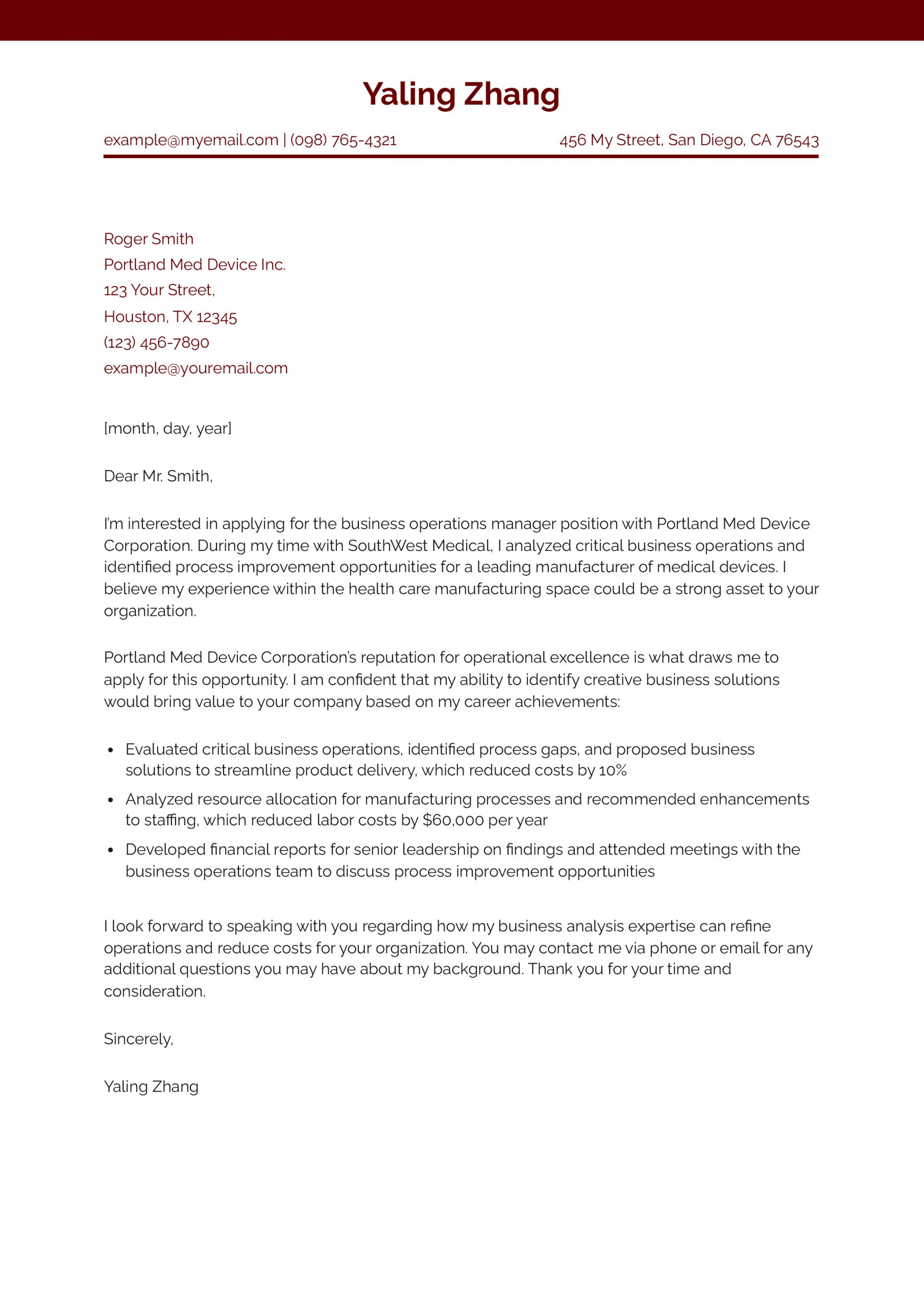 Business Cover Letter Examples and Templates for 2025