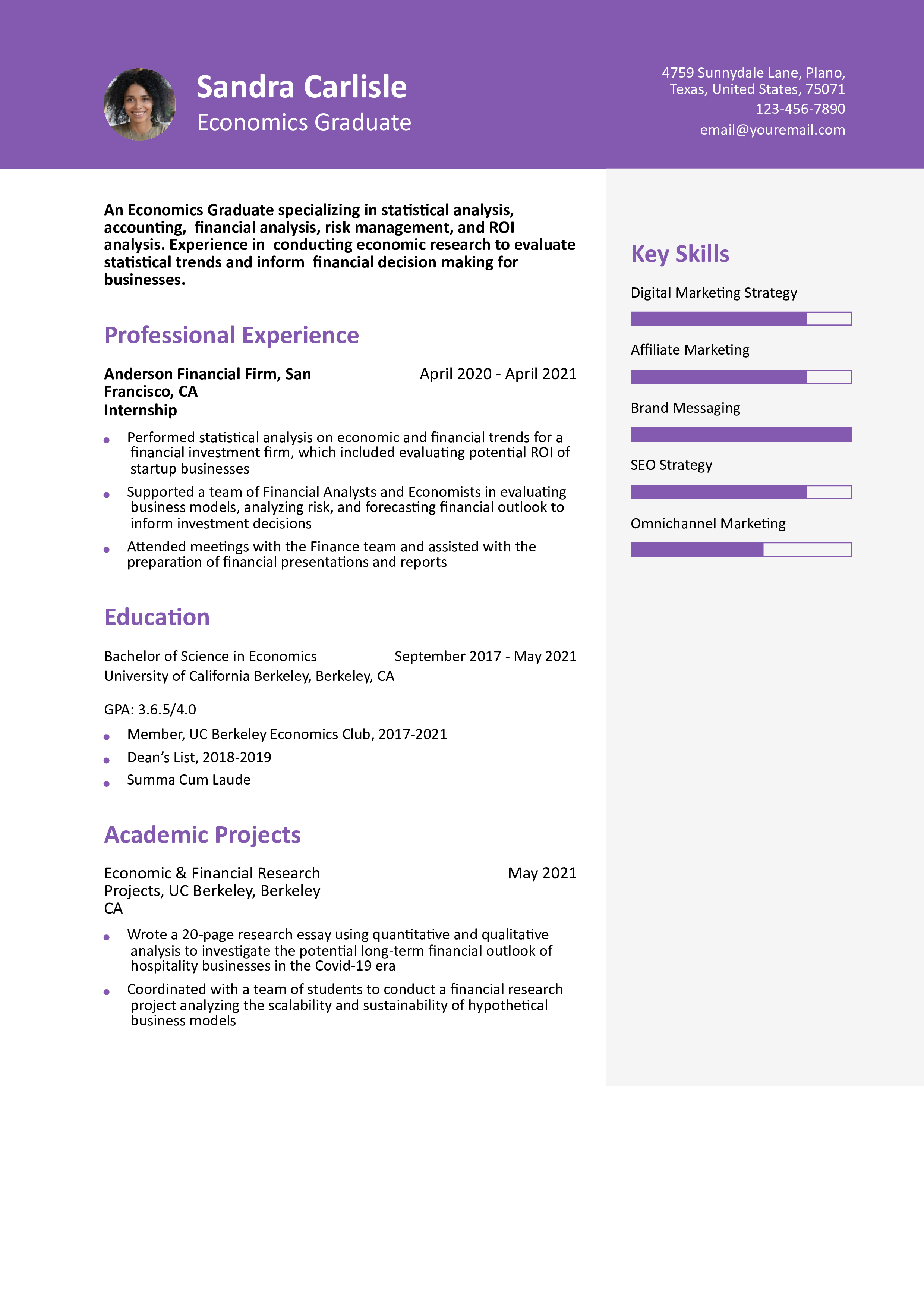 Graduate School Senior Level