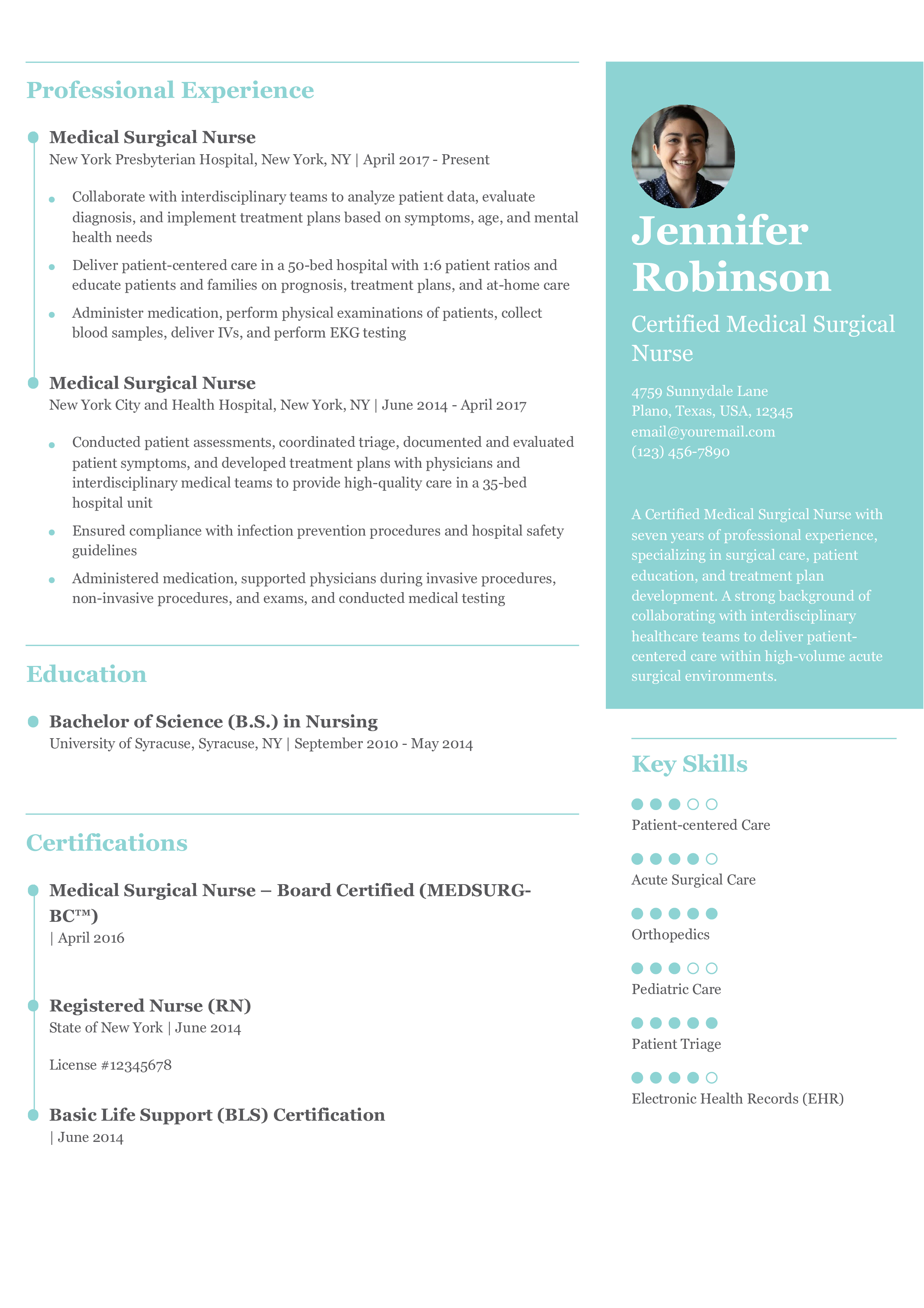 Mid-career Resume