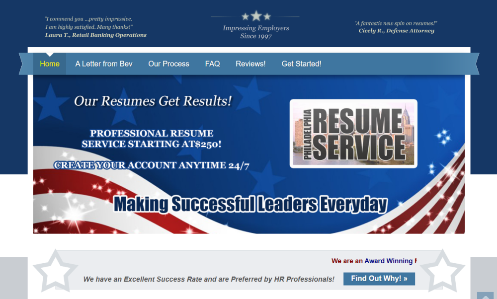 Philadelphia Resume Service Site