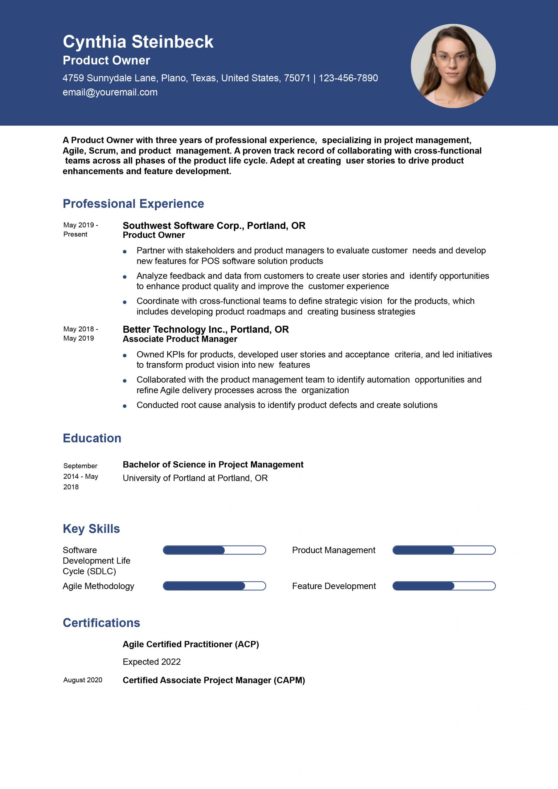 Product Owner Resume Examples and Templates for 2025