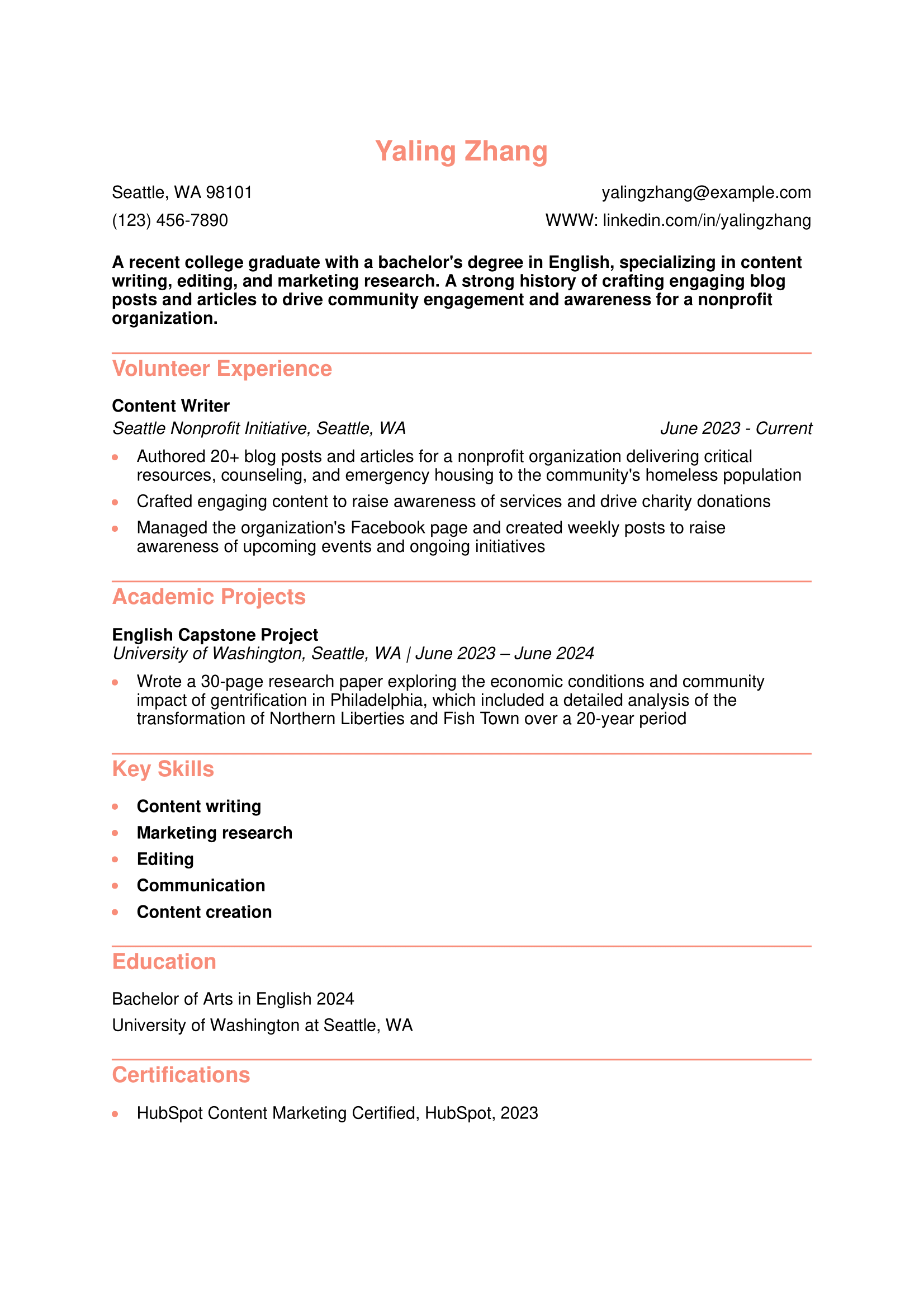 Graduate School Resume Examples - Recent Graduate Resume Example Banner Image 