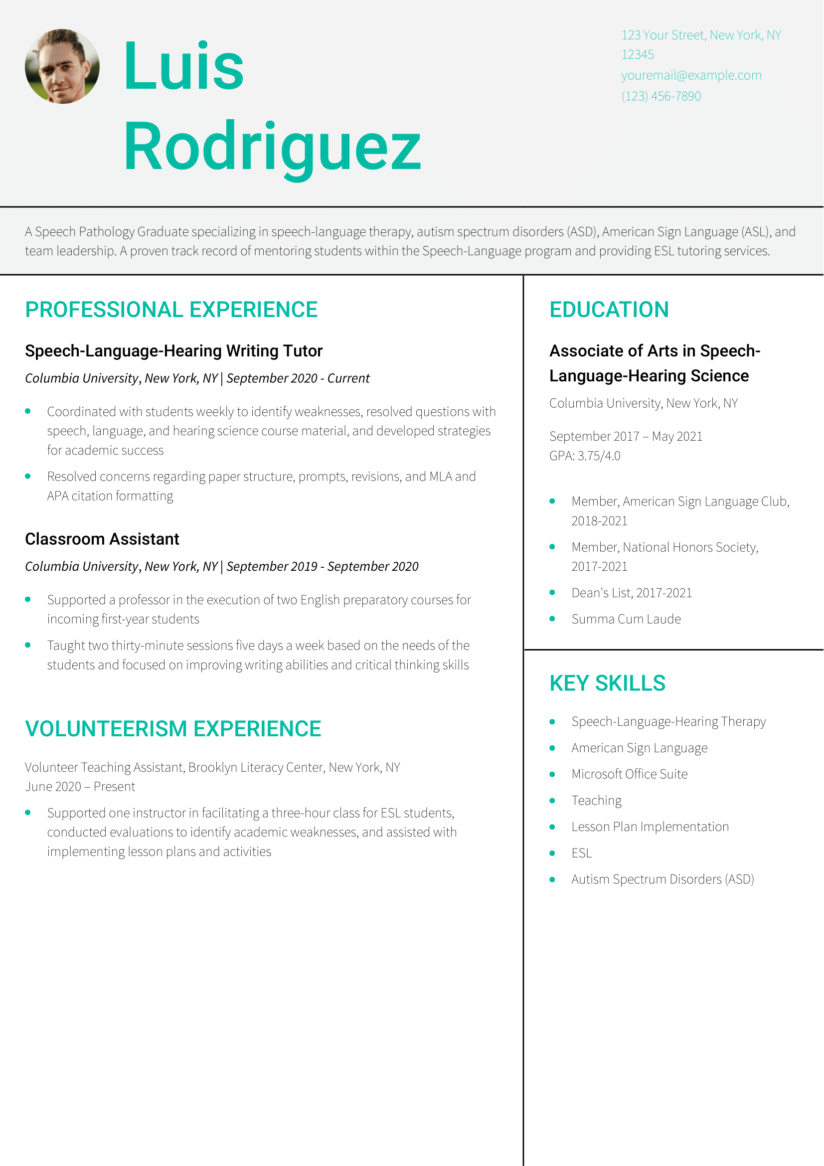 Graduate School Resume Examples and Templates for 2025 
