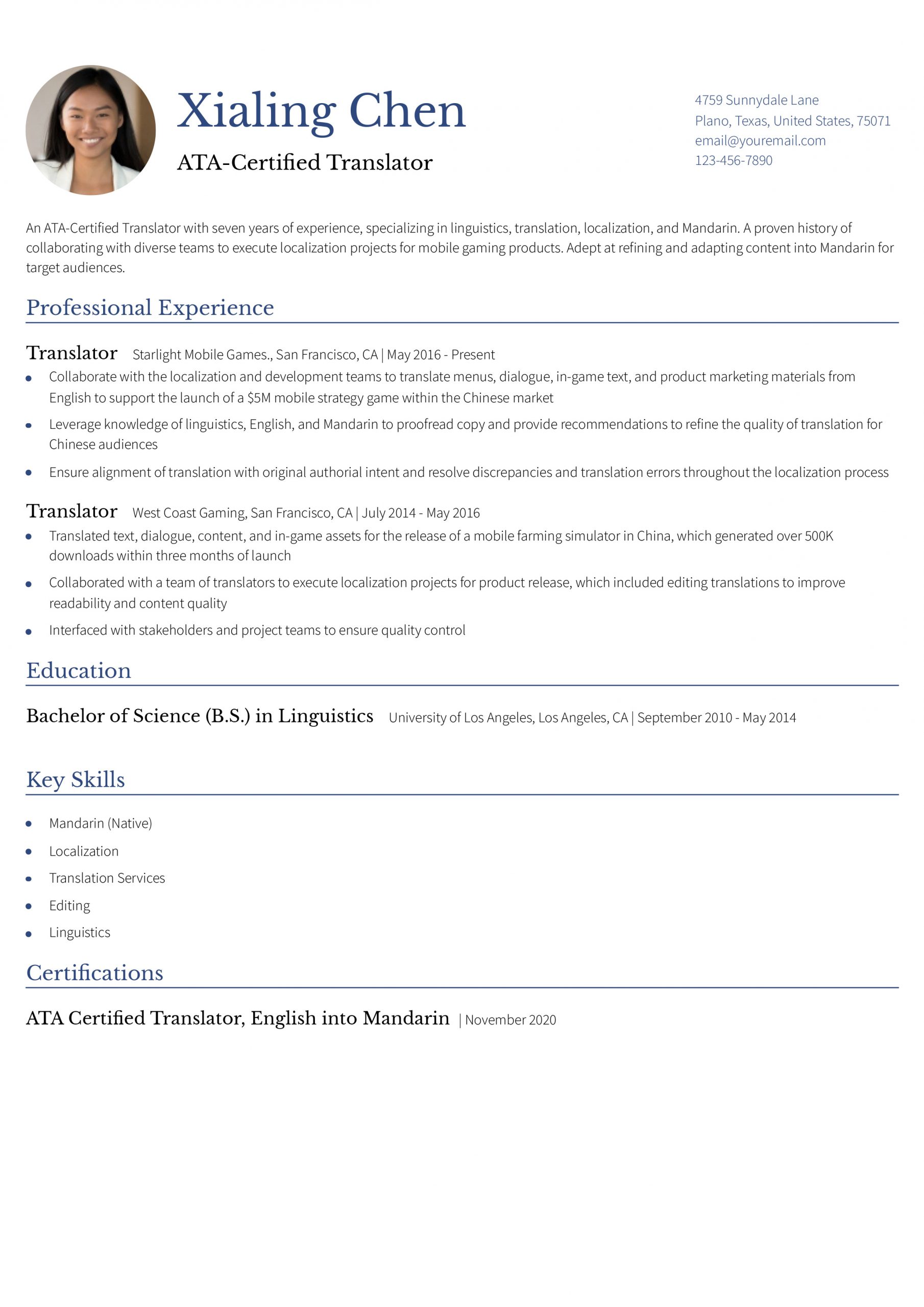Translator Resume Examples and - Translator Mid Level Scaled 