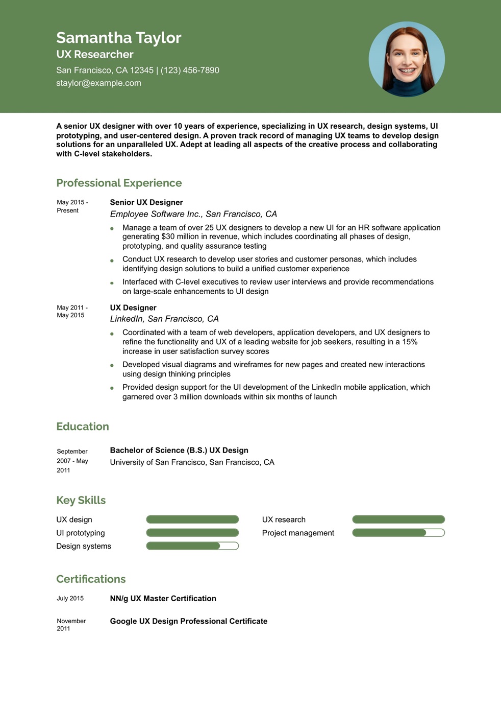 User Experience Designer Resume - UX Researcher Resume Example Banner Image 