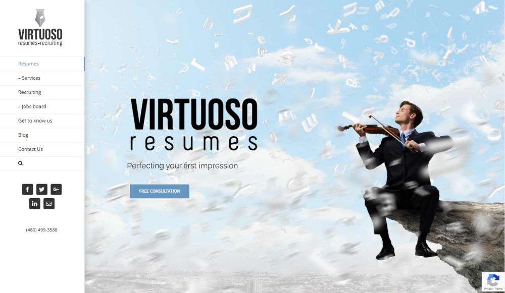 Virtuoso Resumes Homepage