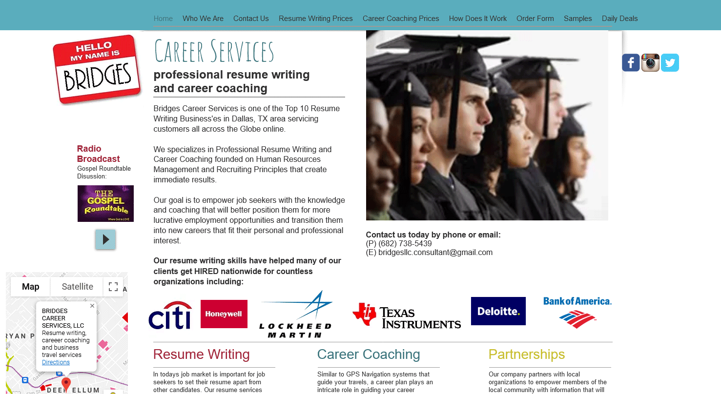 Bridges Career Services Homepage