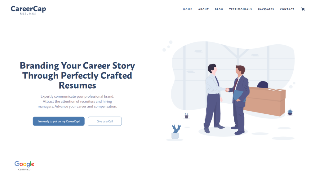 CareerCap Resumes Homepage