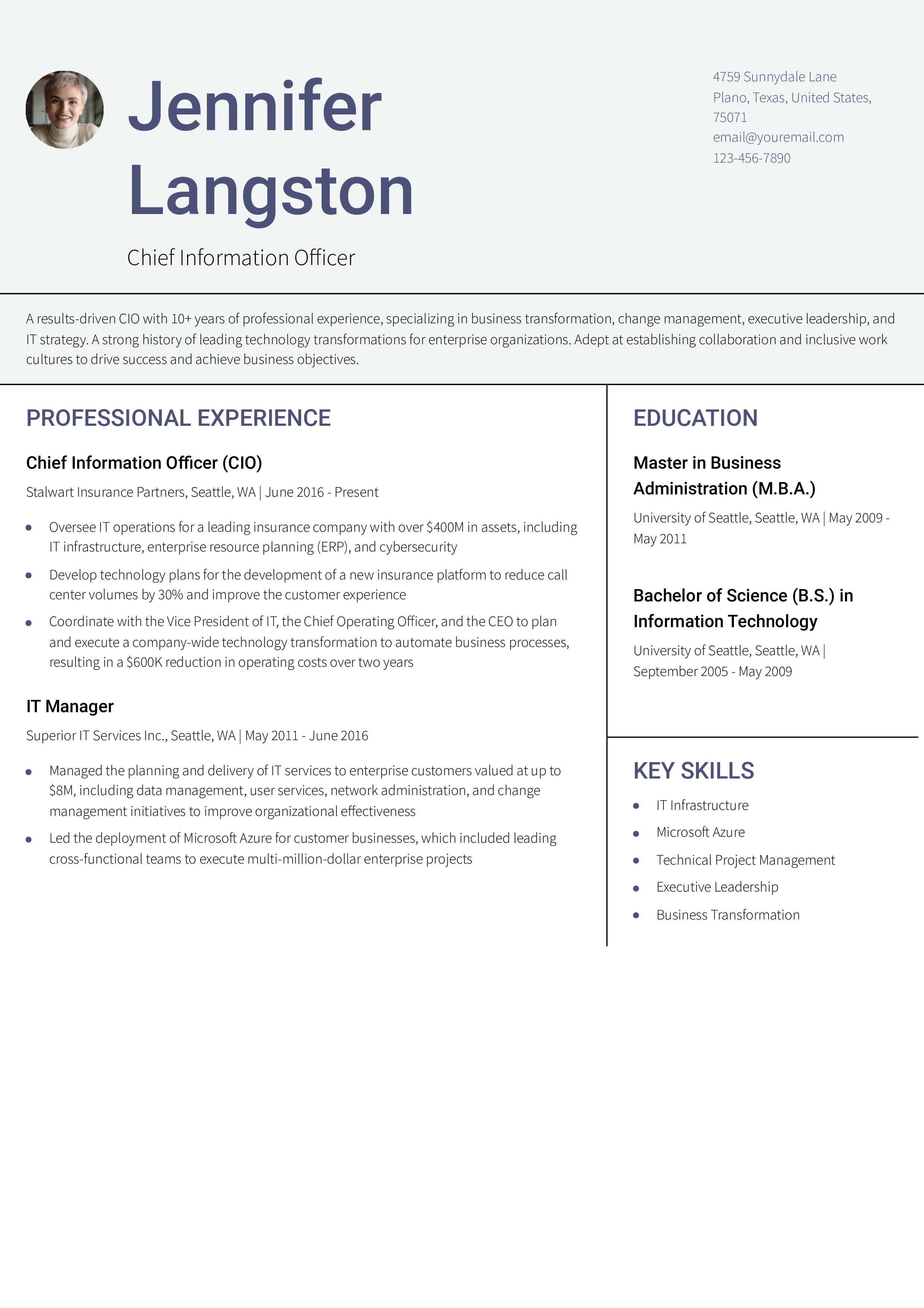 Chief Information Officer Resume - Chief Information Officer Mid Level.pdf 