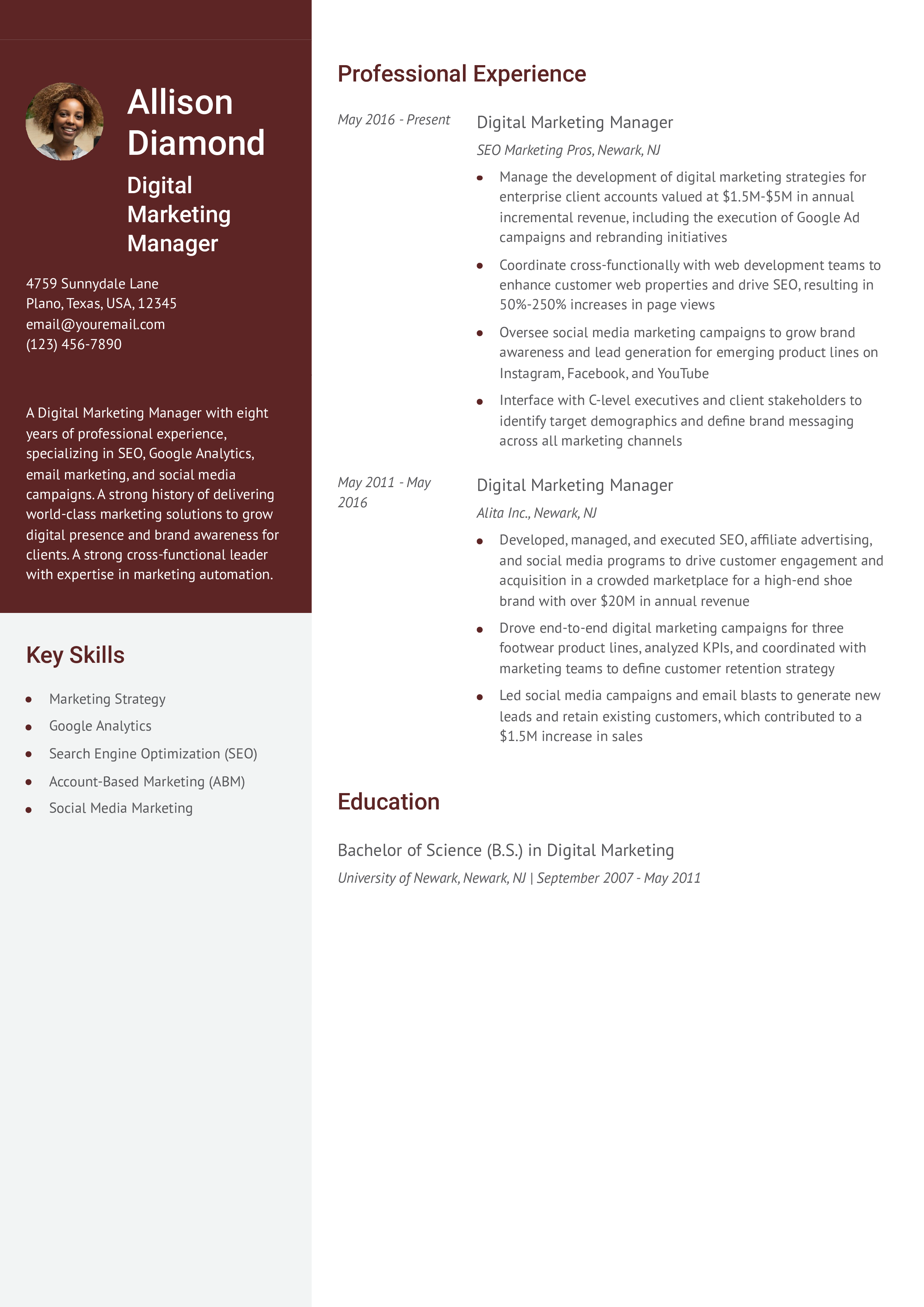 Mid-Career Resume
