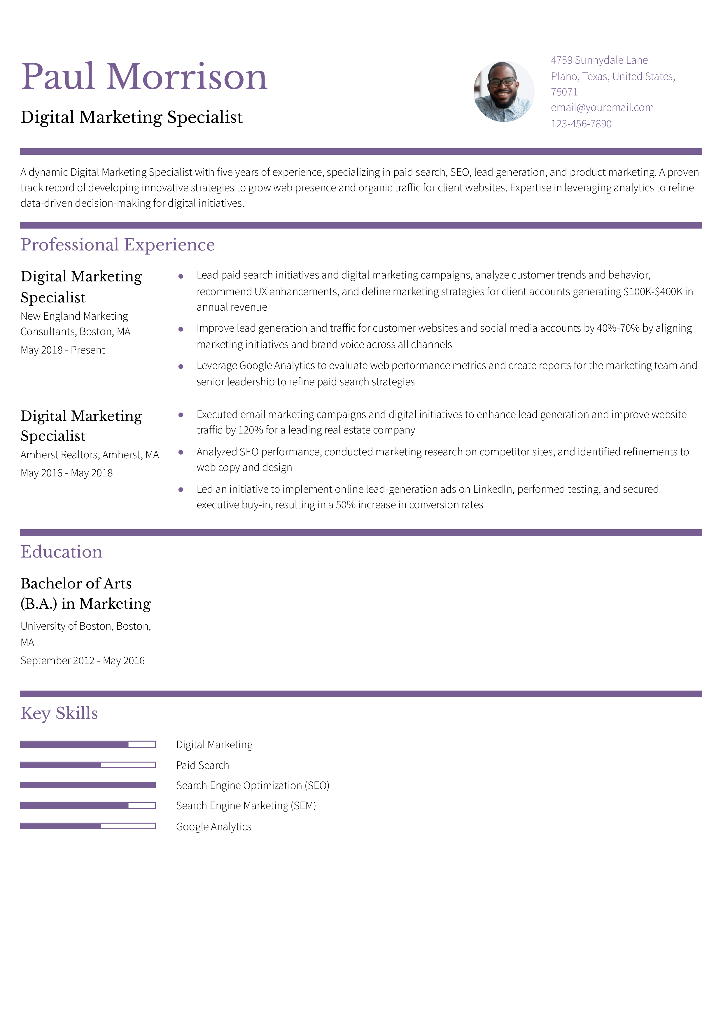Mid-Career Resume