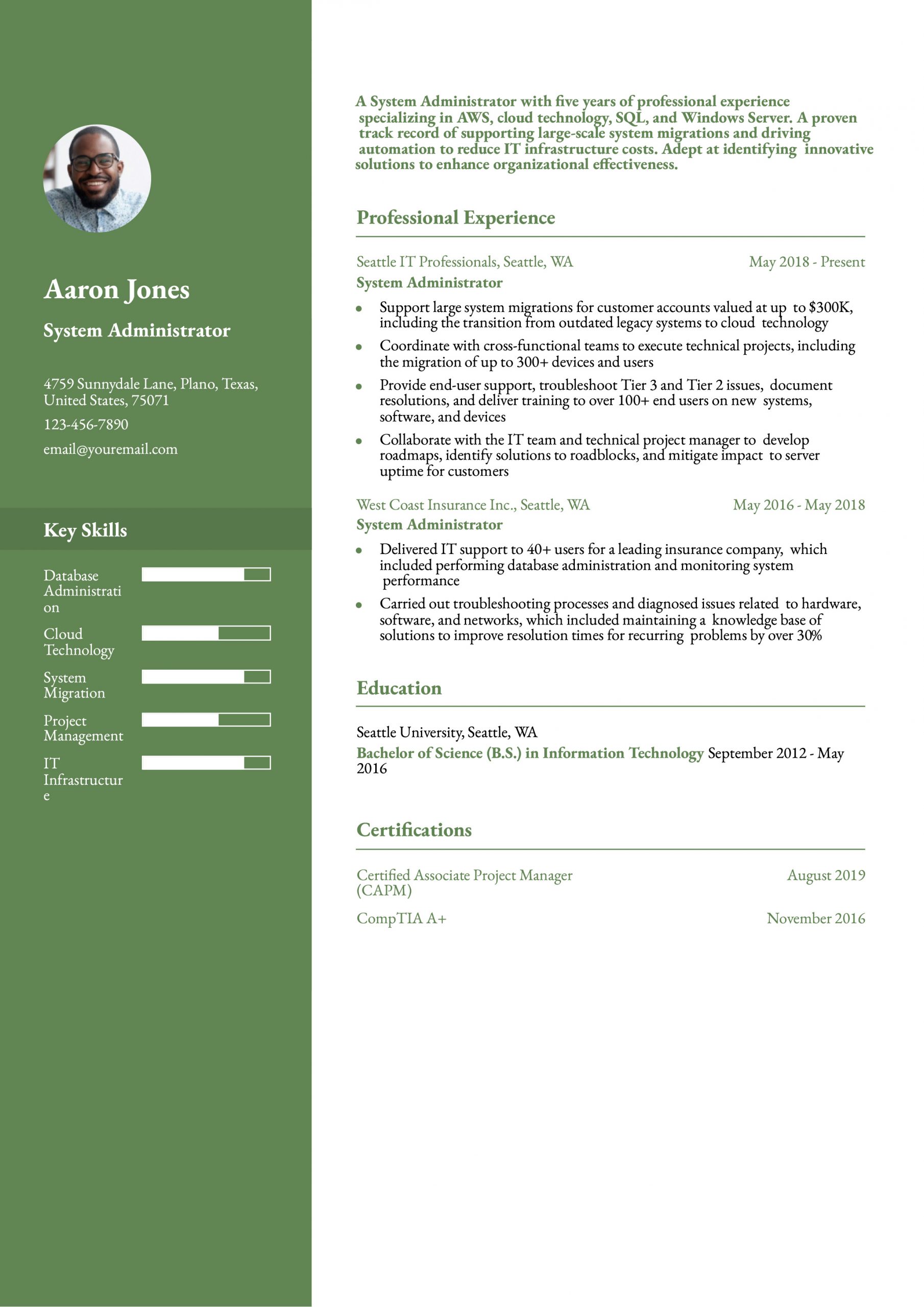 System Administrator Resume Examples and Templates for 2025