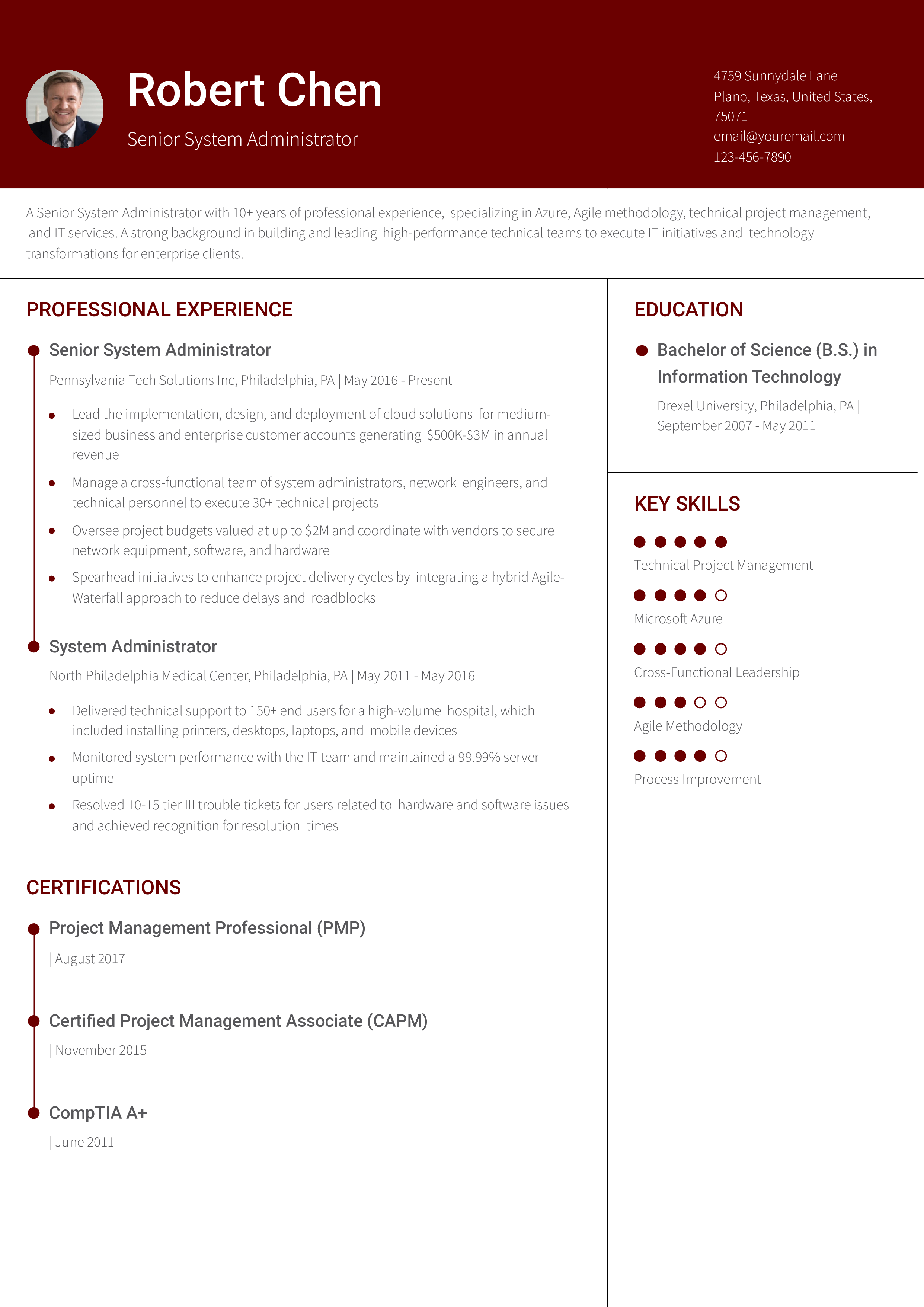 Senior-level Resume