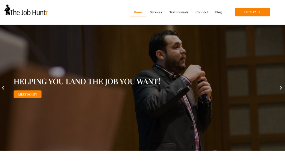 The Job Huntr Homepage