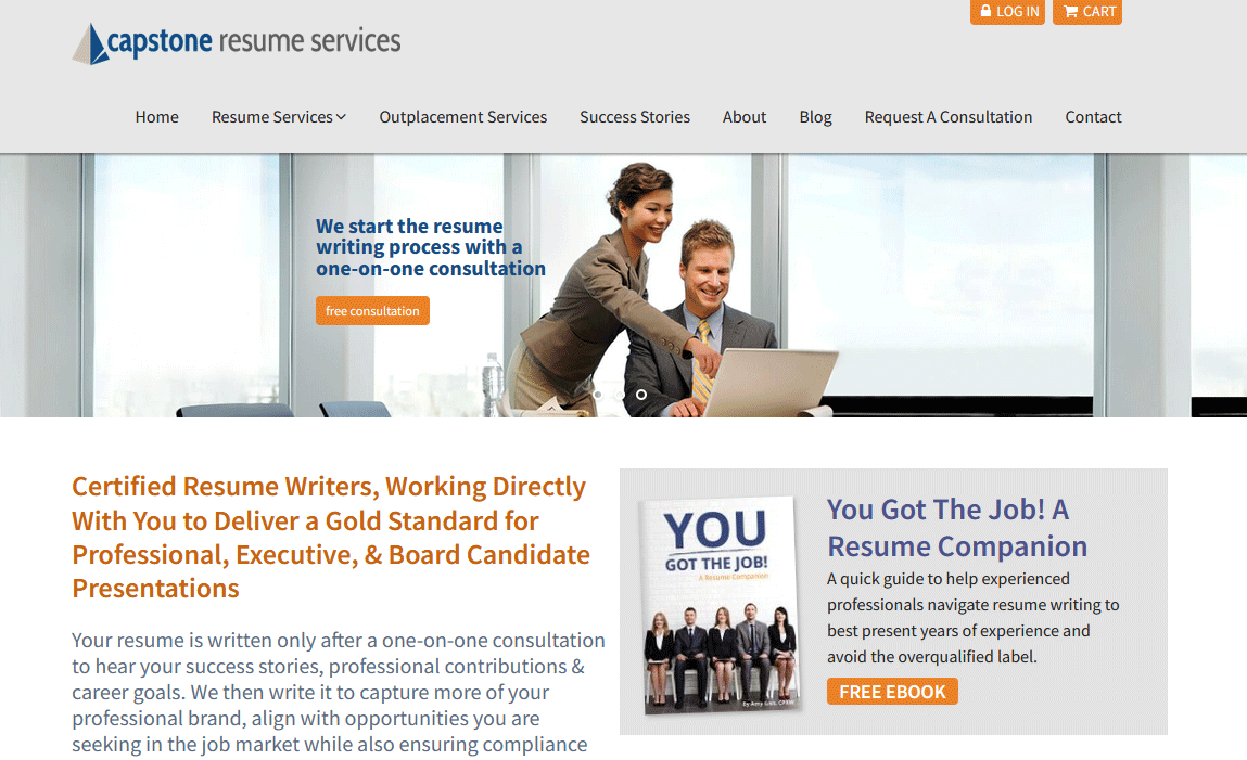 Capstone Resume Services Homepage