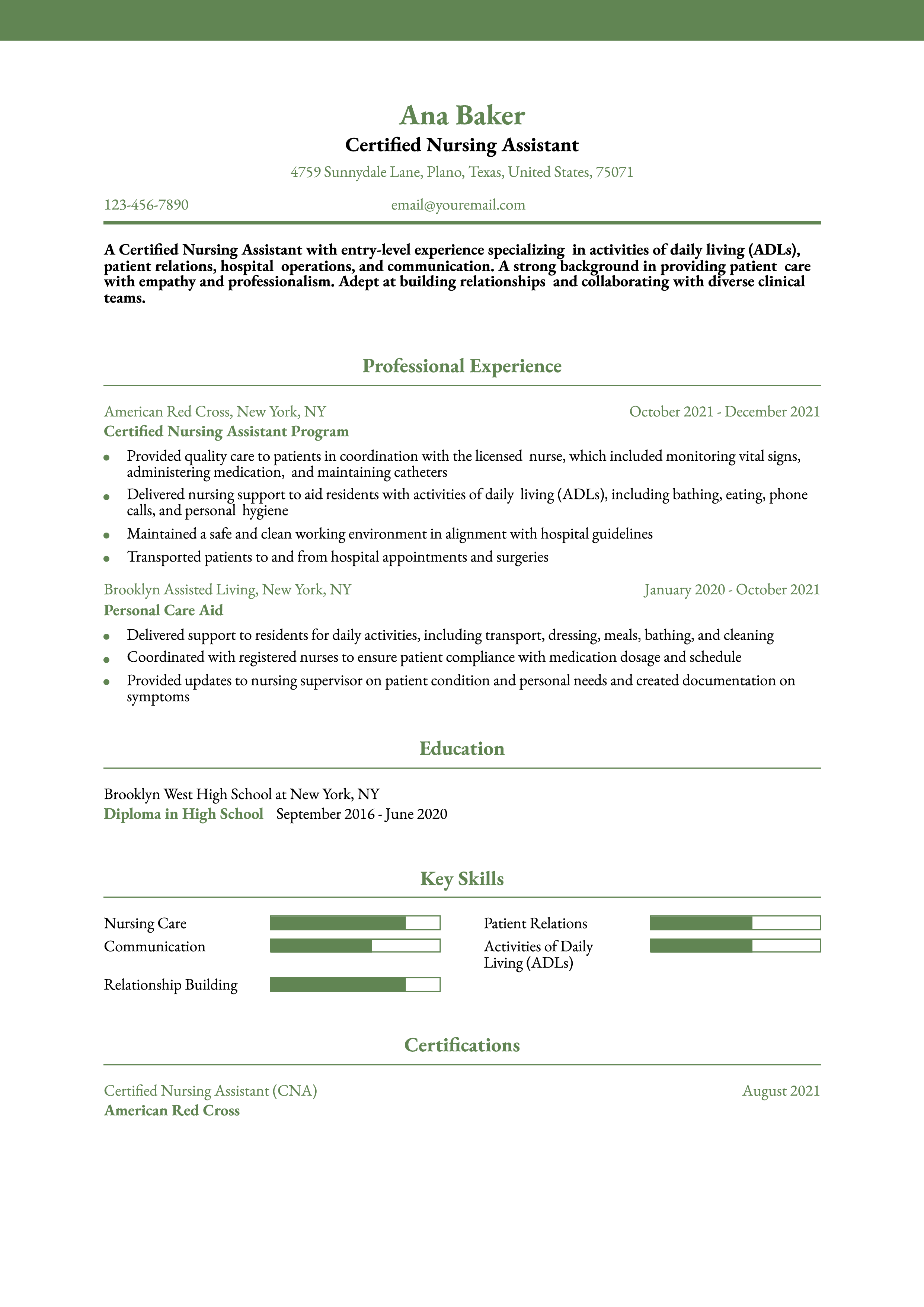 Entry-level Resume