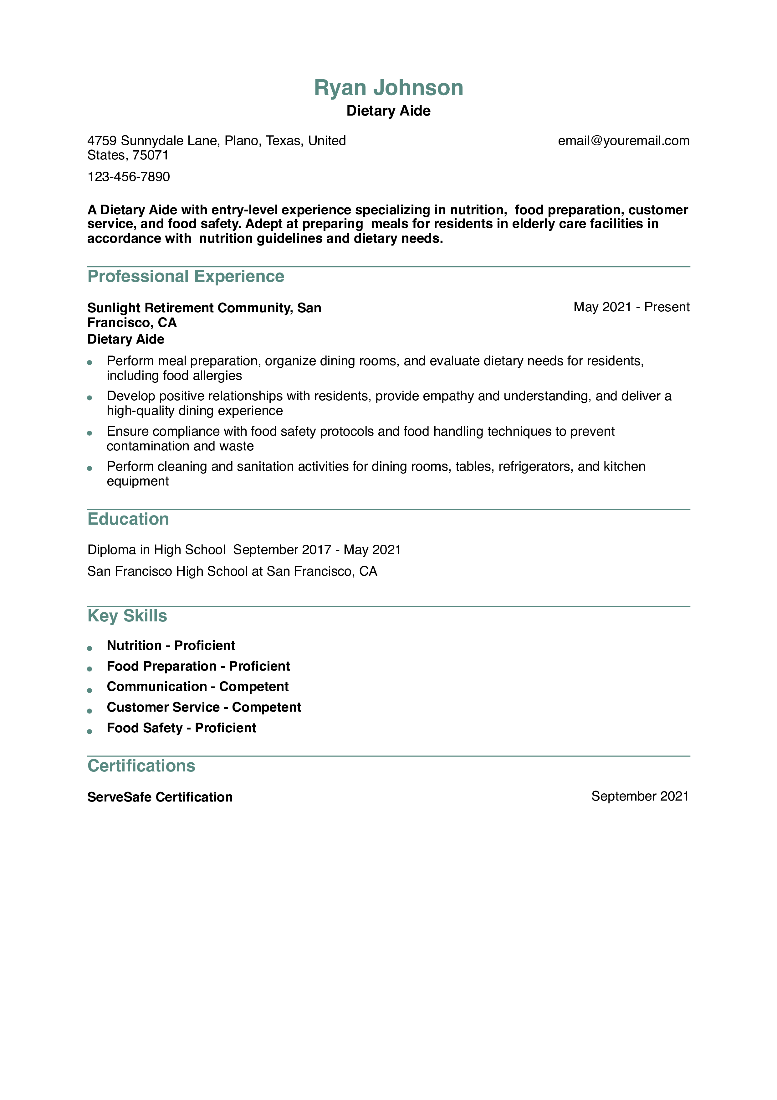 Entry-level Resume