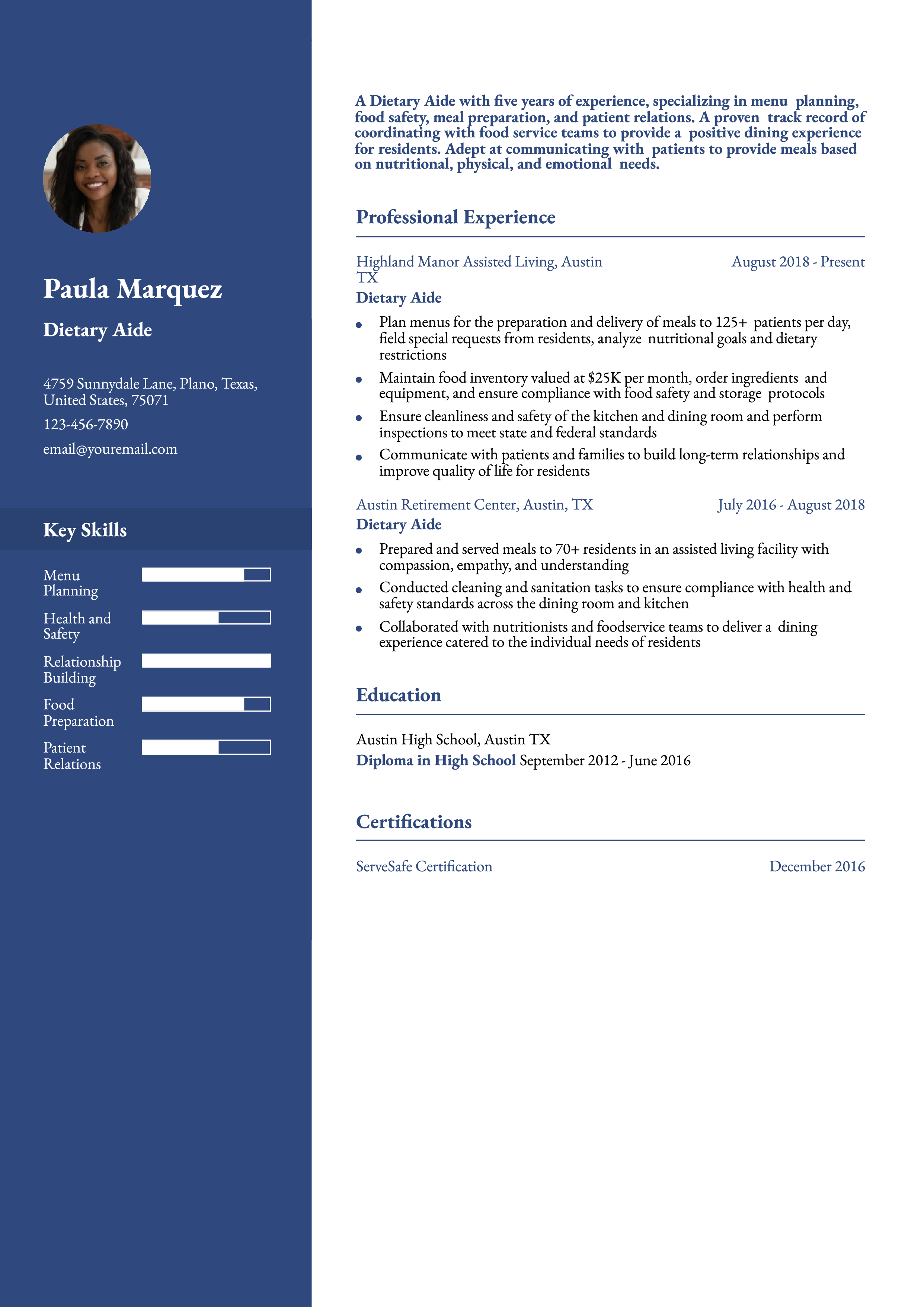 Mid-career Resume