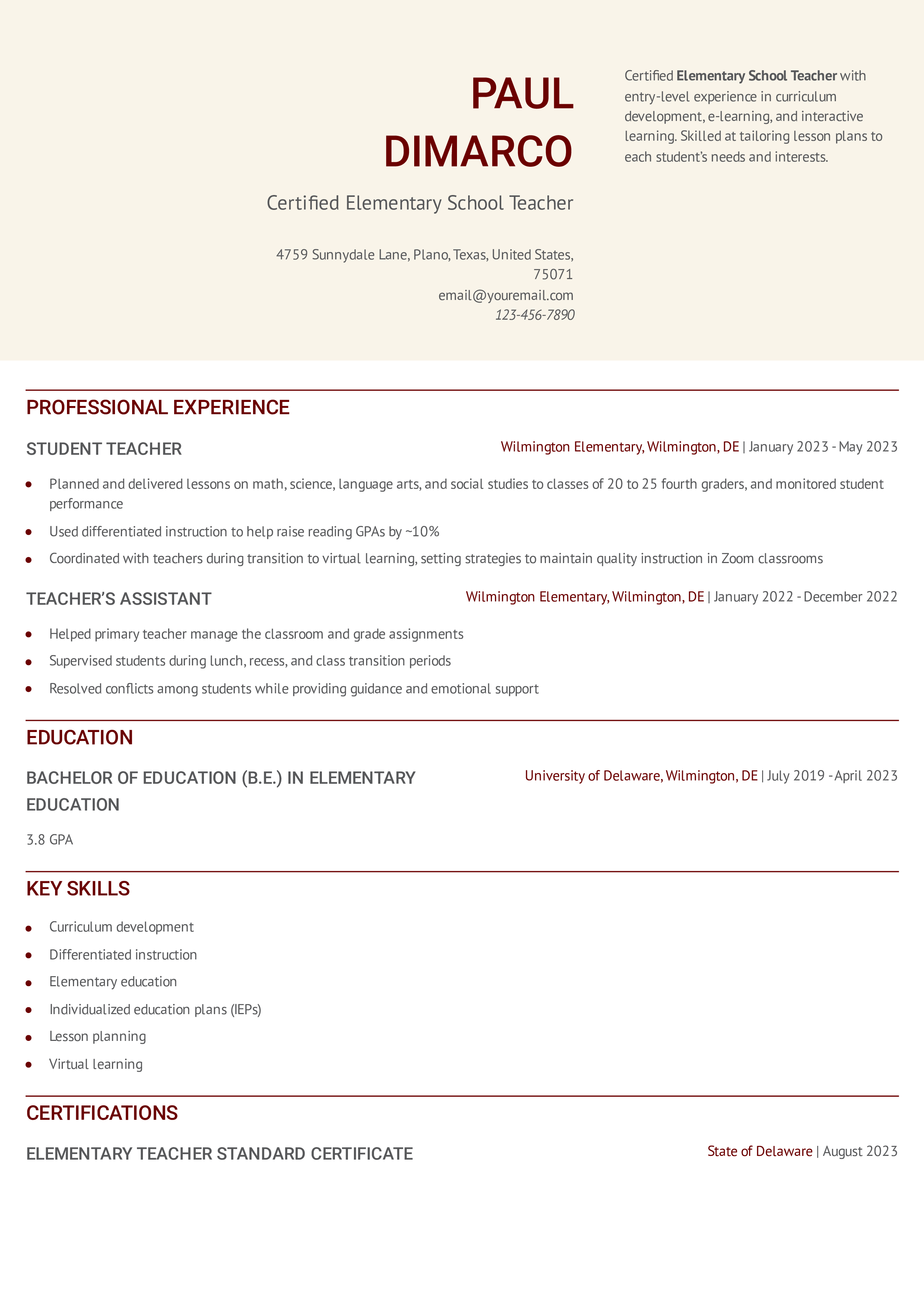 First-Year Teacher - Mid-Level