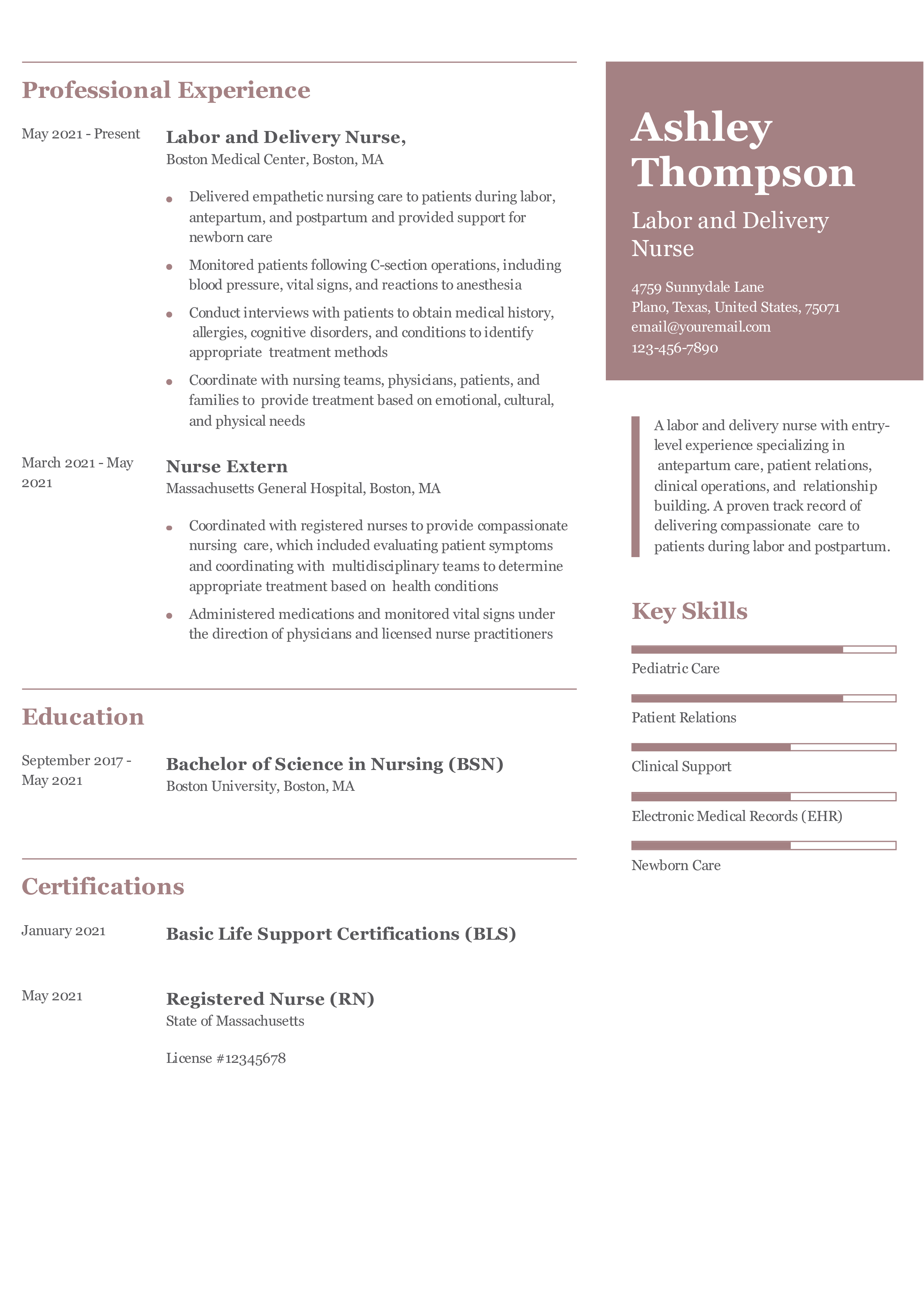 Entry-level Resume