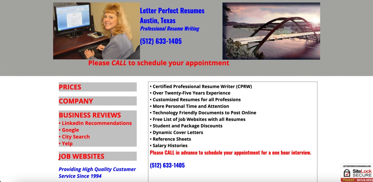 Letter Perfect Resumes Homepage