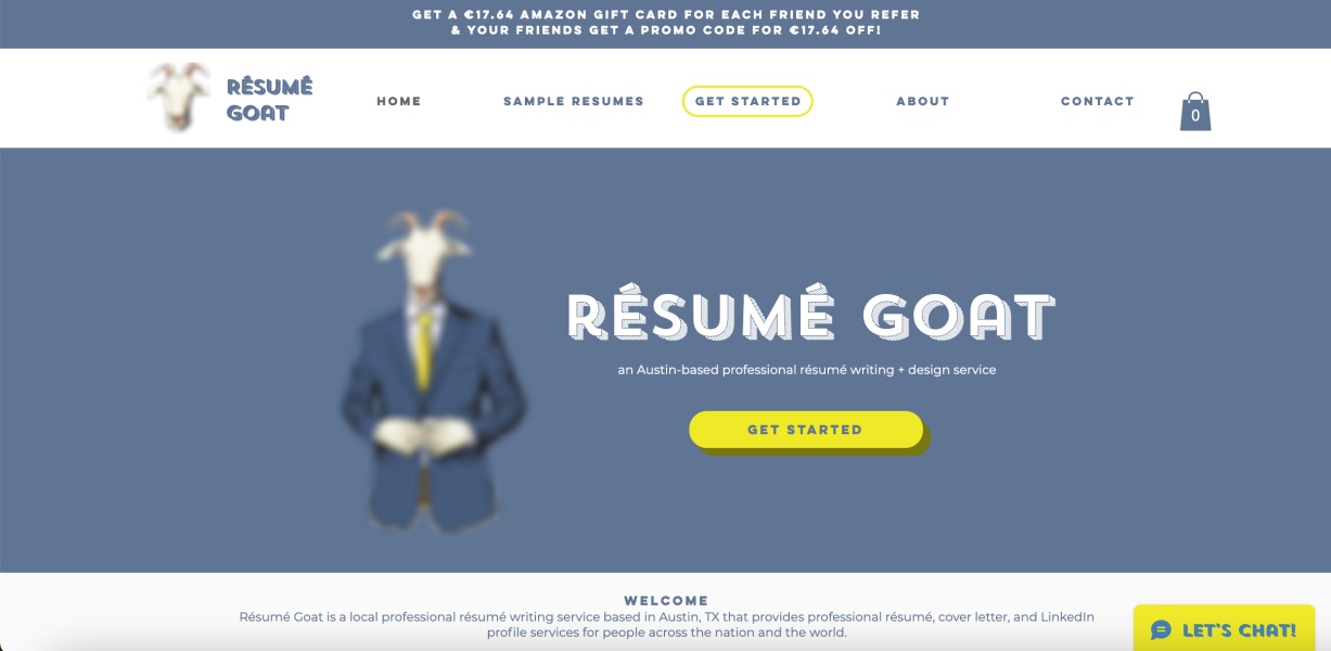 Resume Goat Homepage