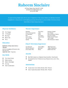Theater Resume Examples and Templates