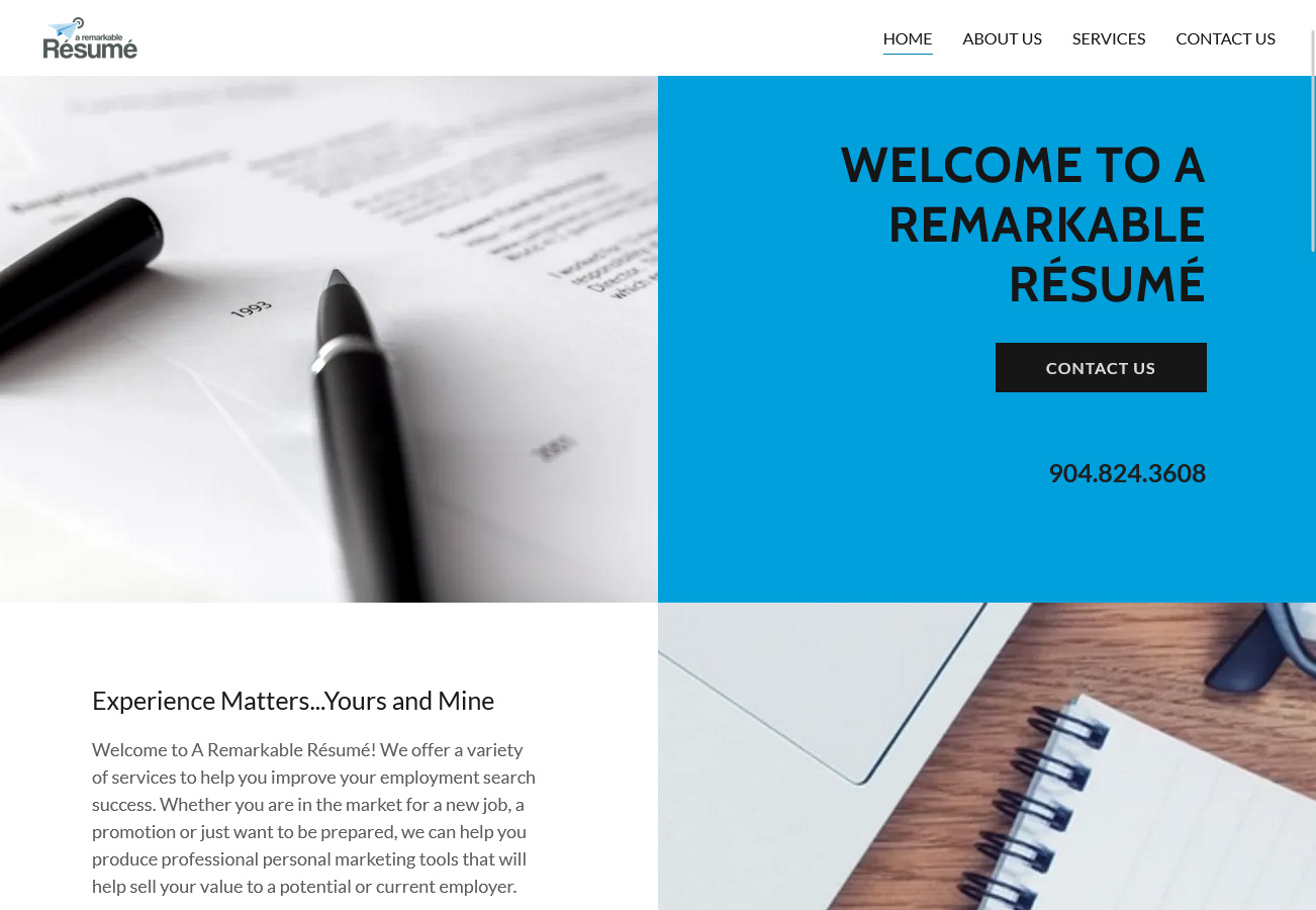 A Remarkable Resume Homepage