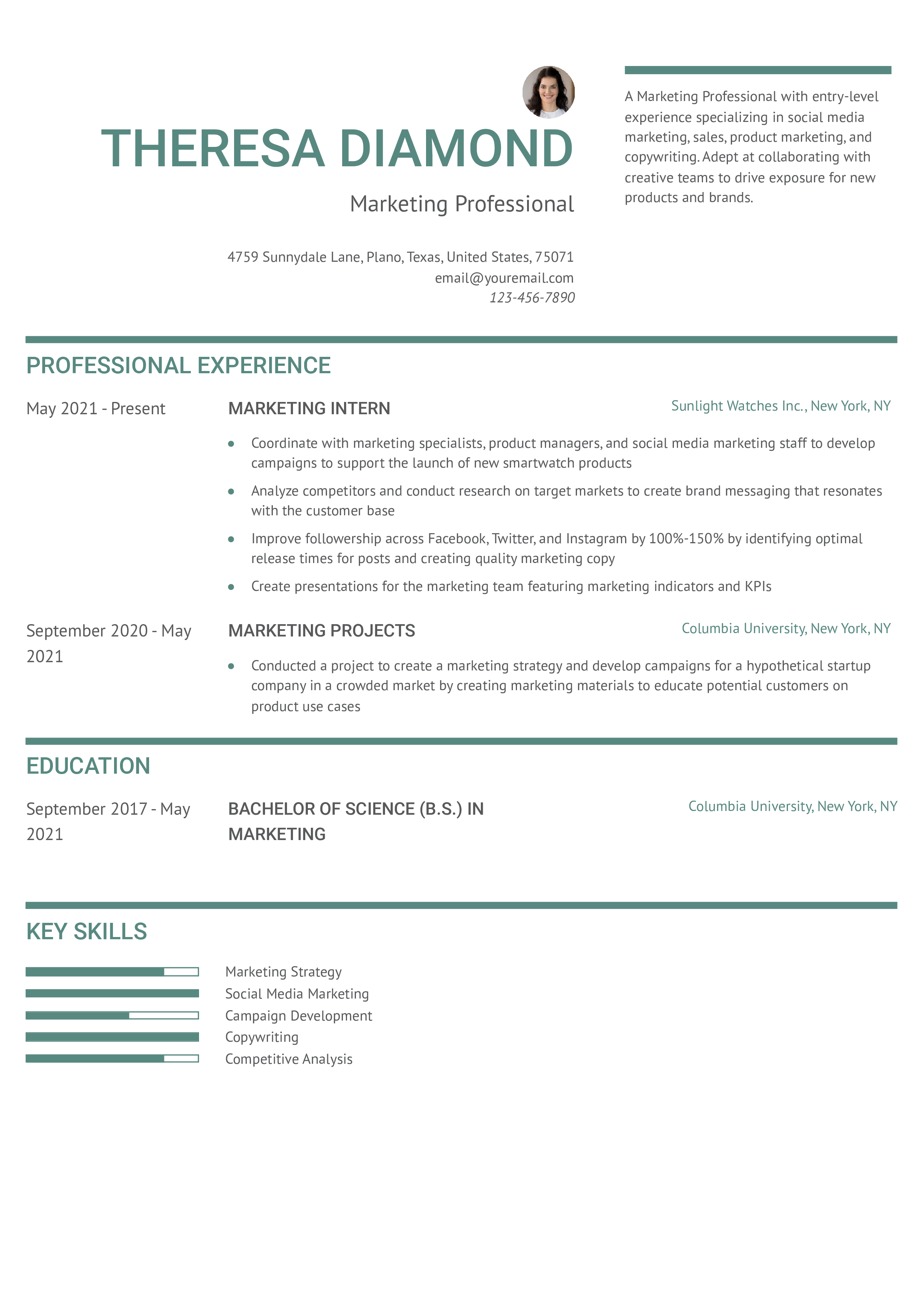 Distinguished Resume Template