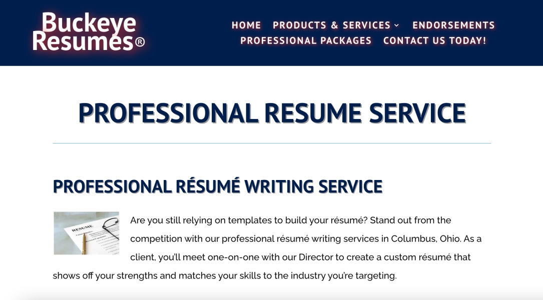 Buckeye Resumes Homepage