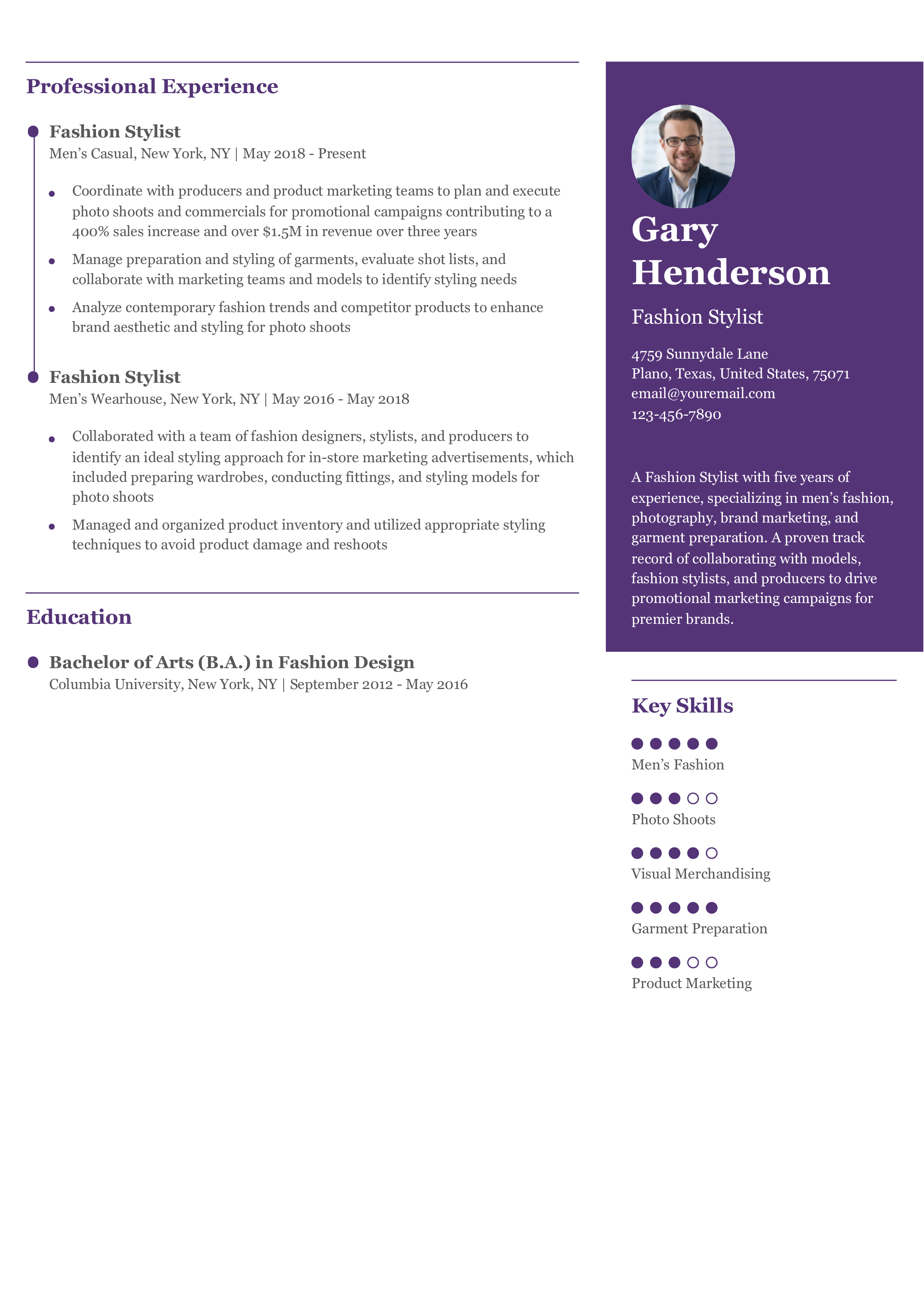 Mid-career Resume