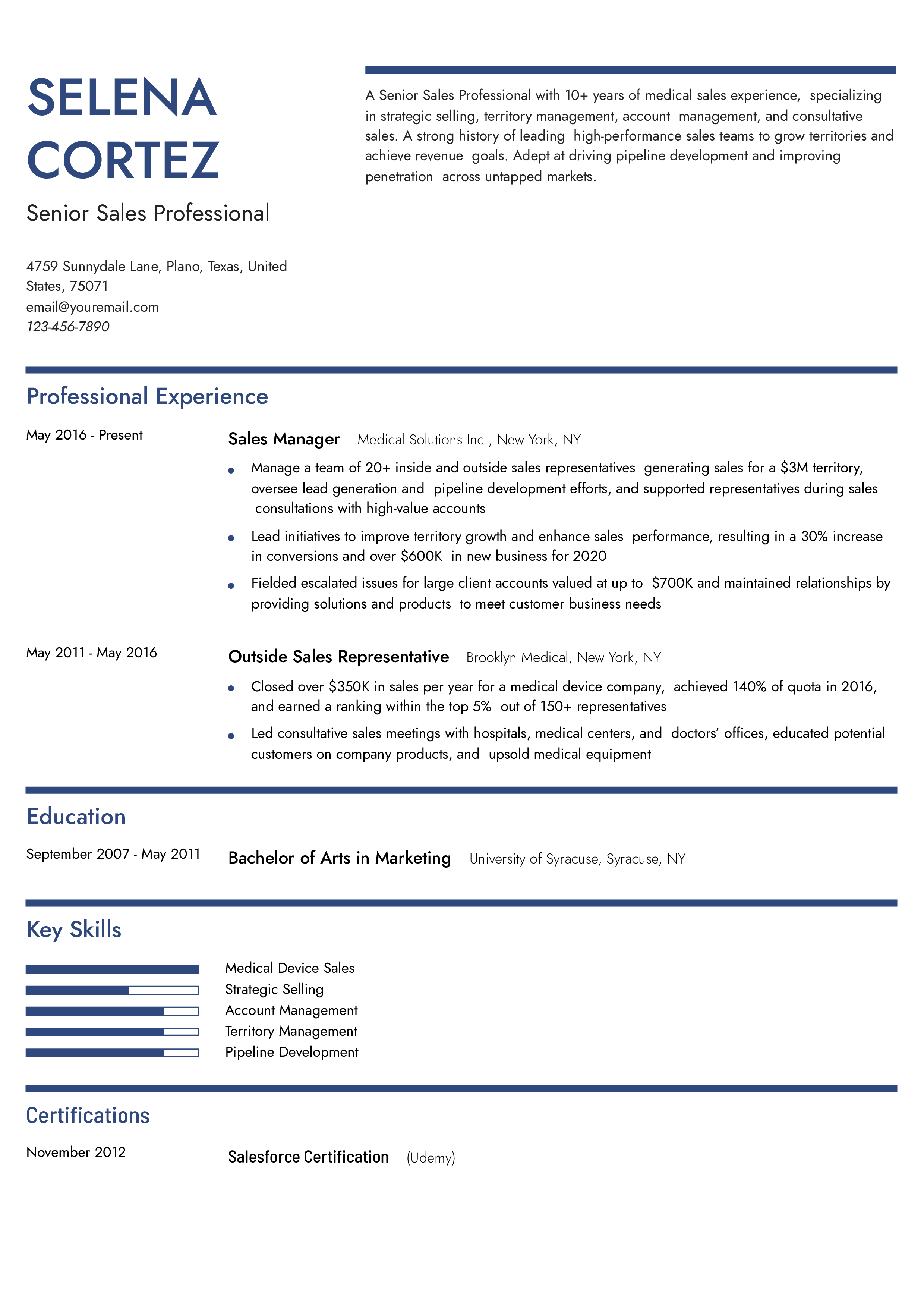 Senior-level Resume