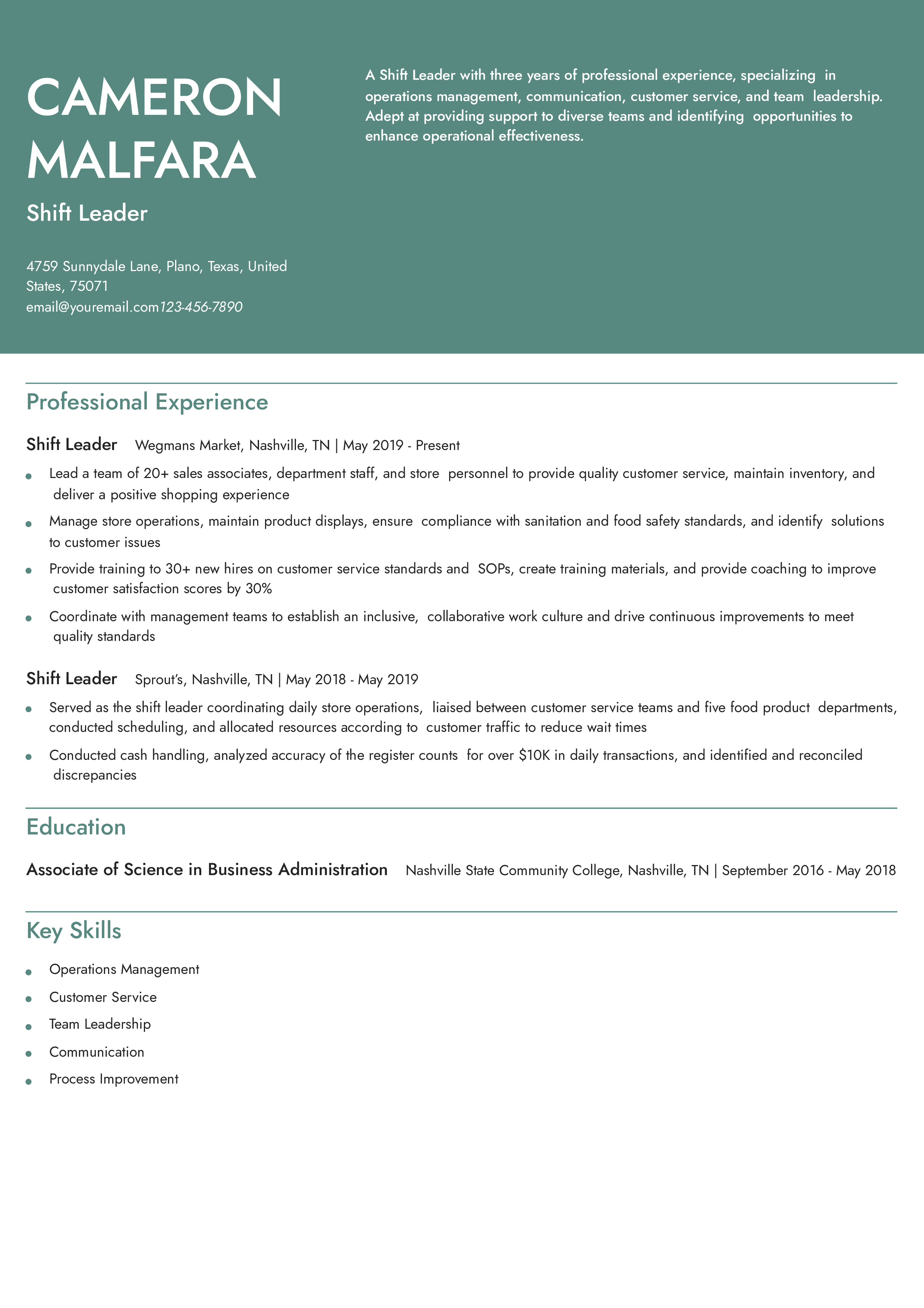 Entry-level Resume