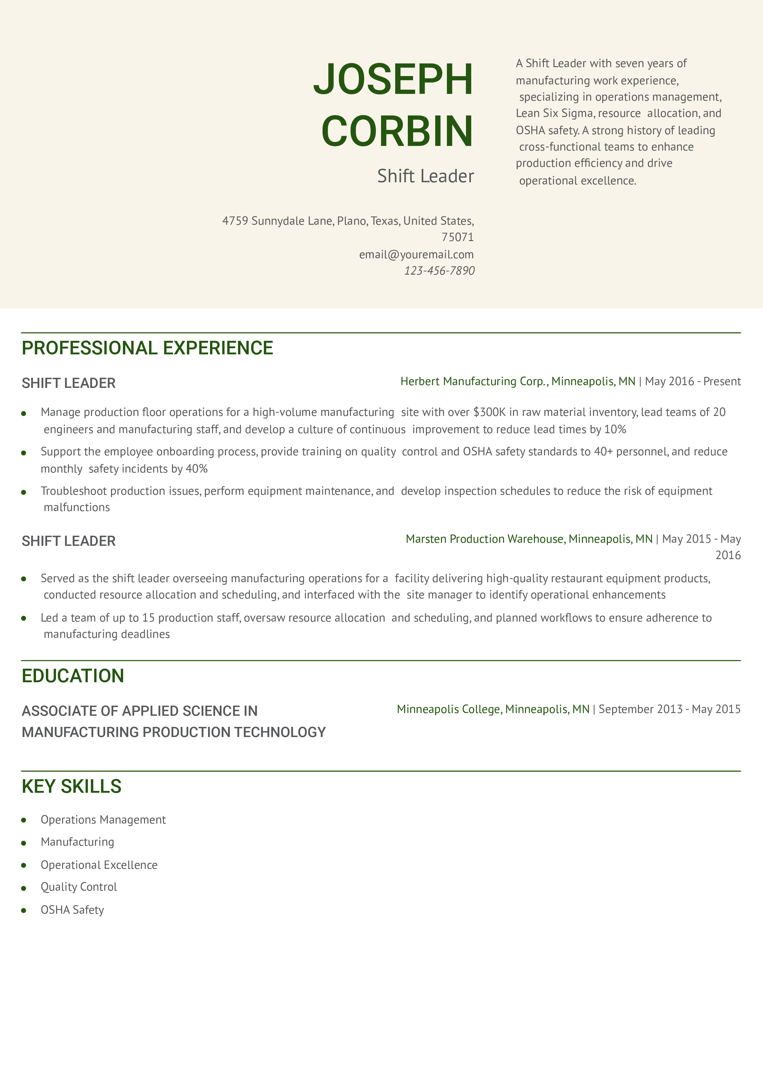 Senior-level Resume