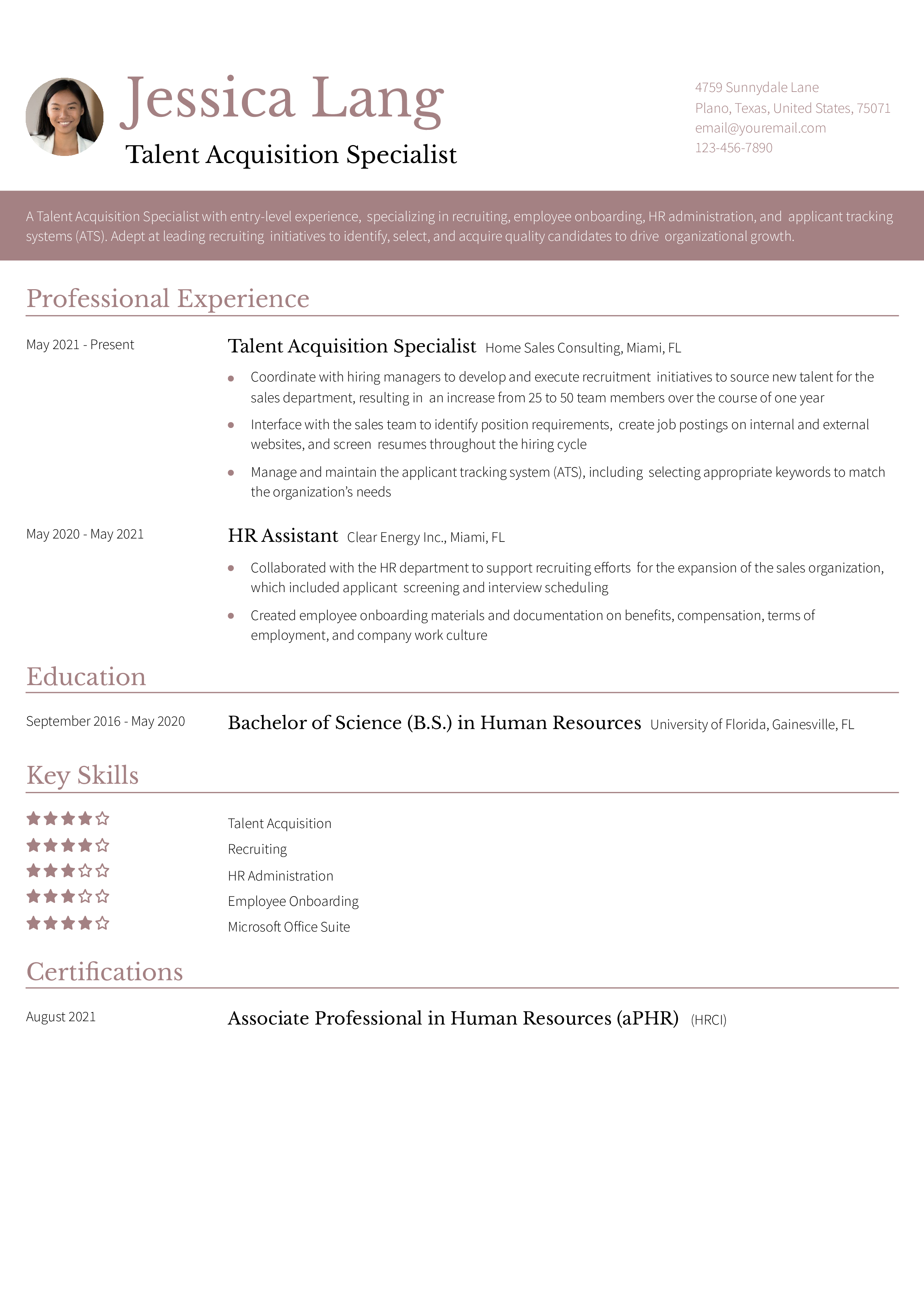 Entry-level Resume