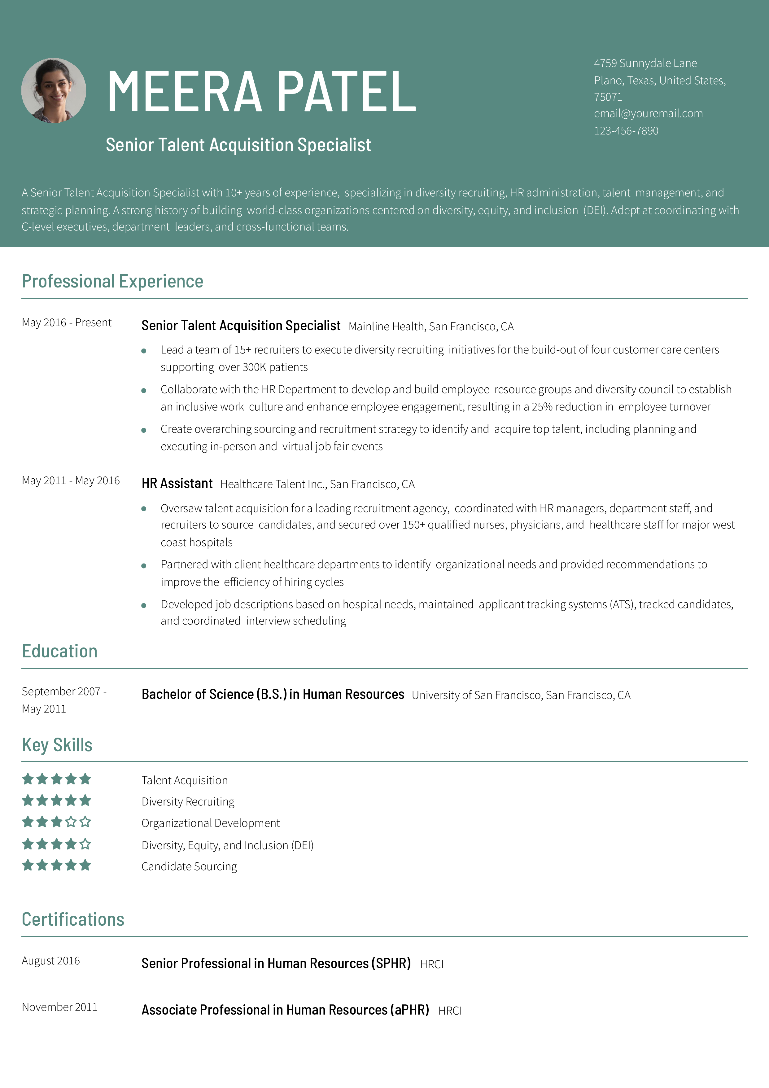 Senior-level Resume
