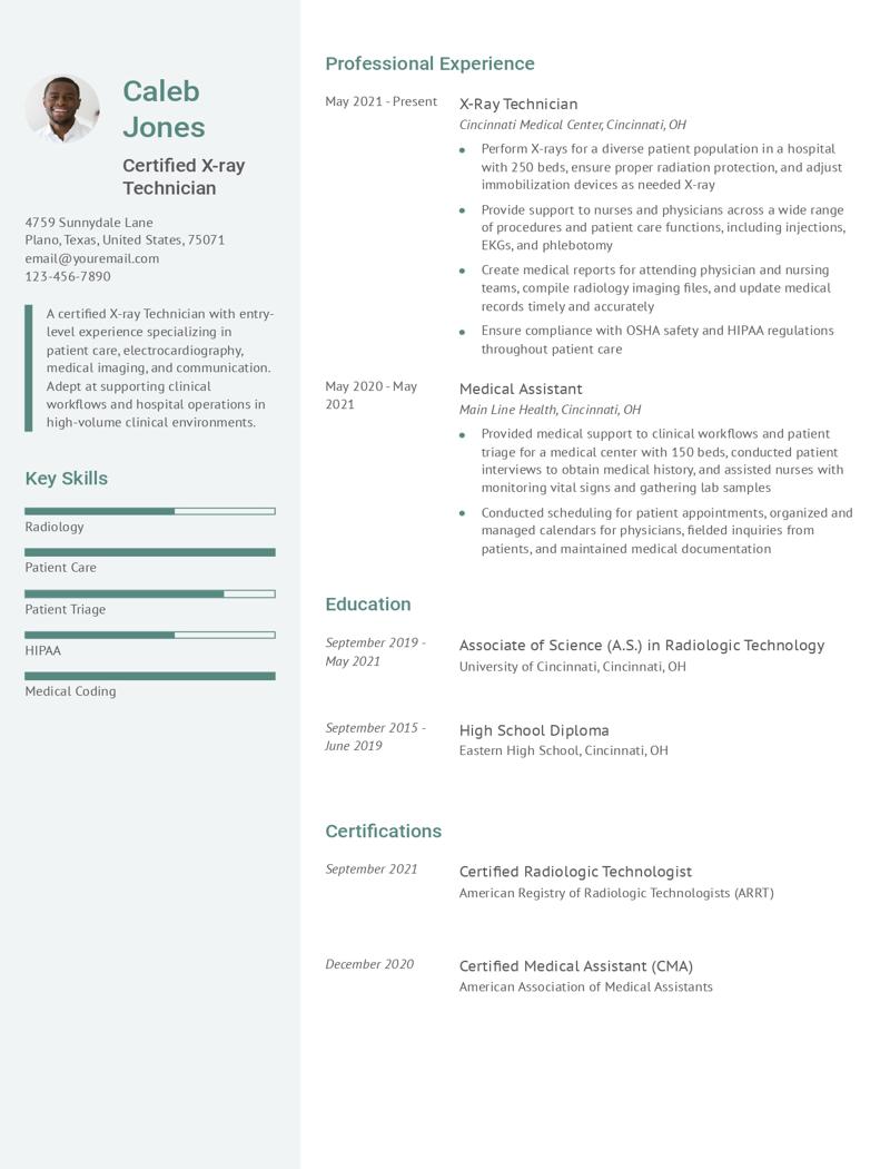 X Ray Technician Resume Examples - X Ray Technician Banner Image