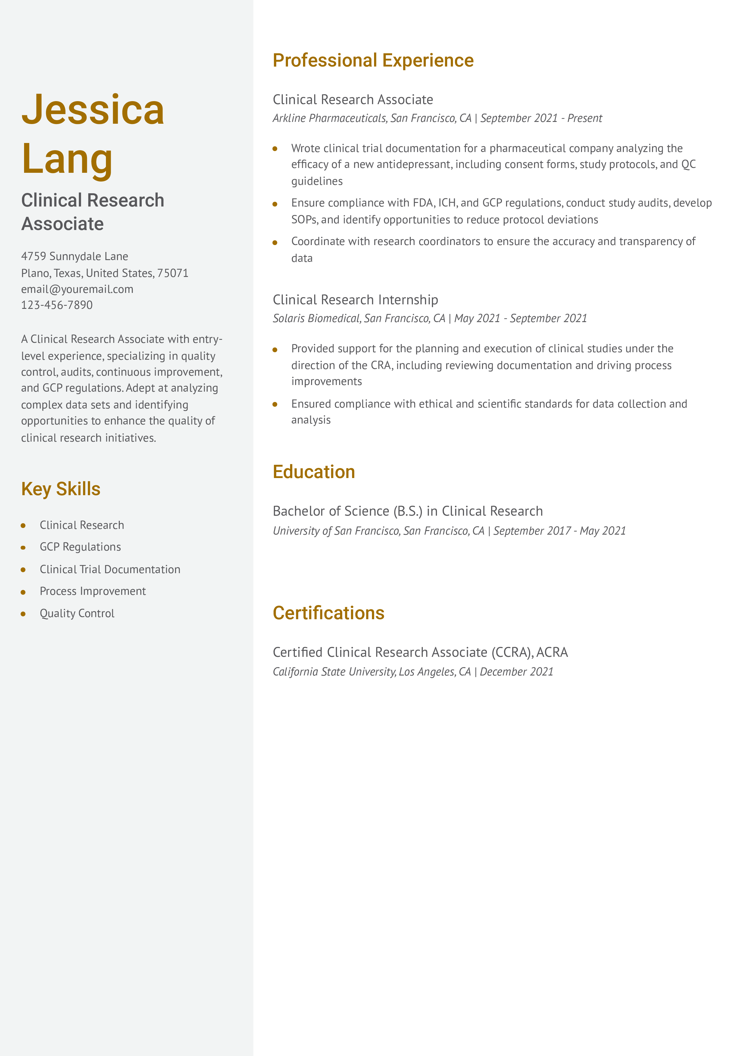 Entry-level Resume