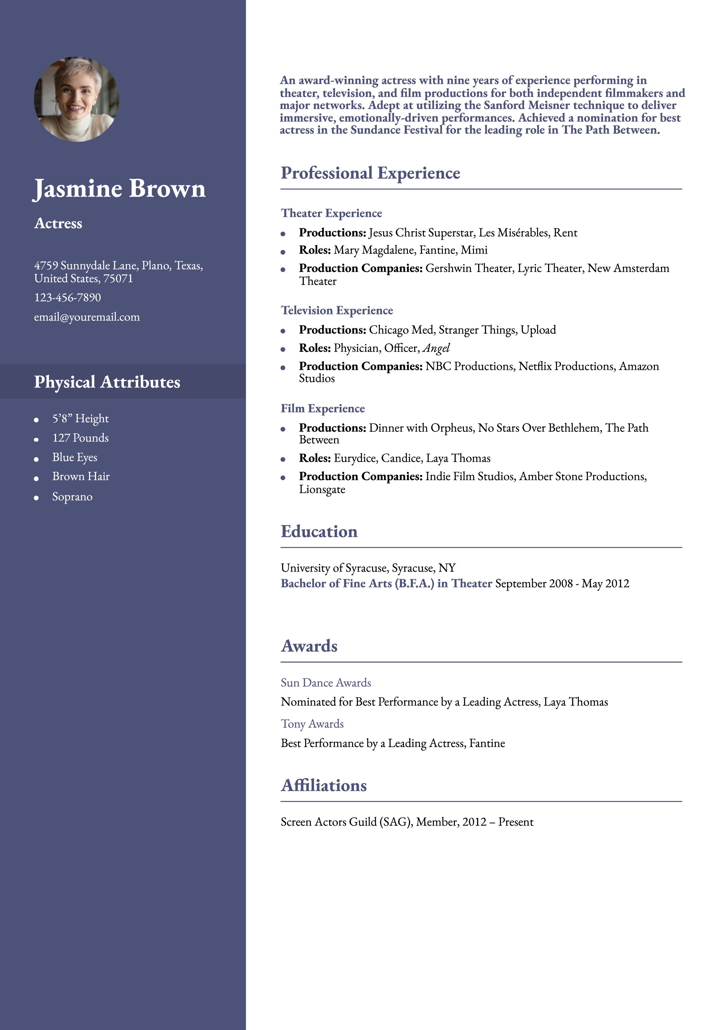 Mid-career Resume