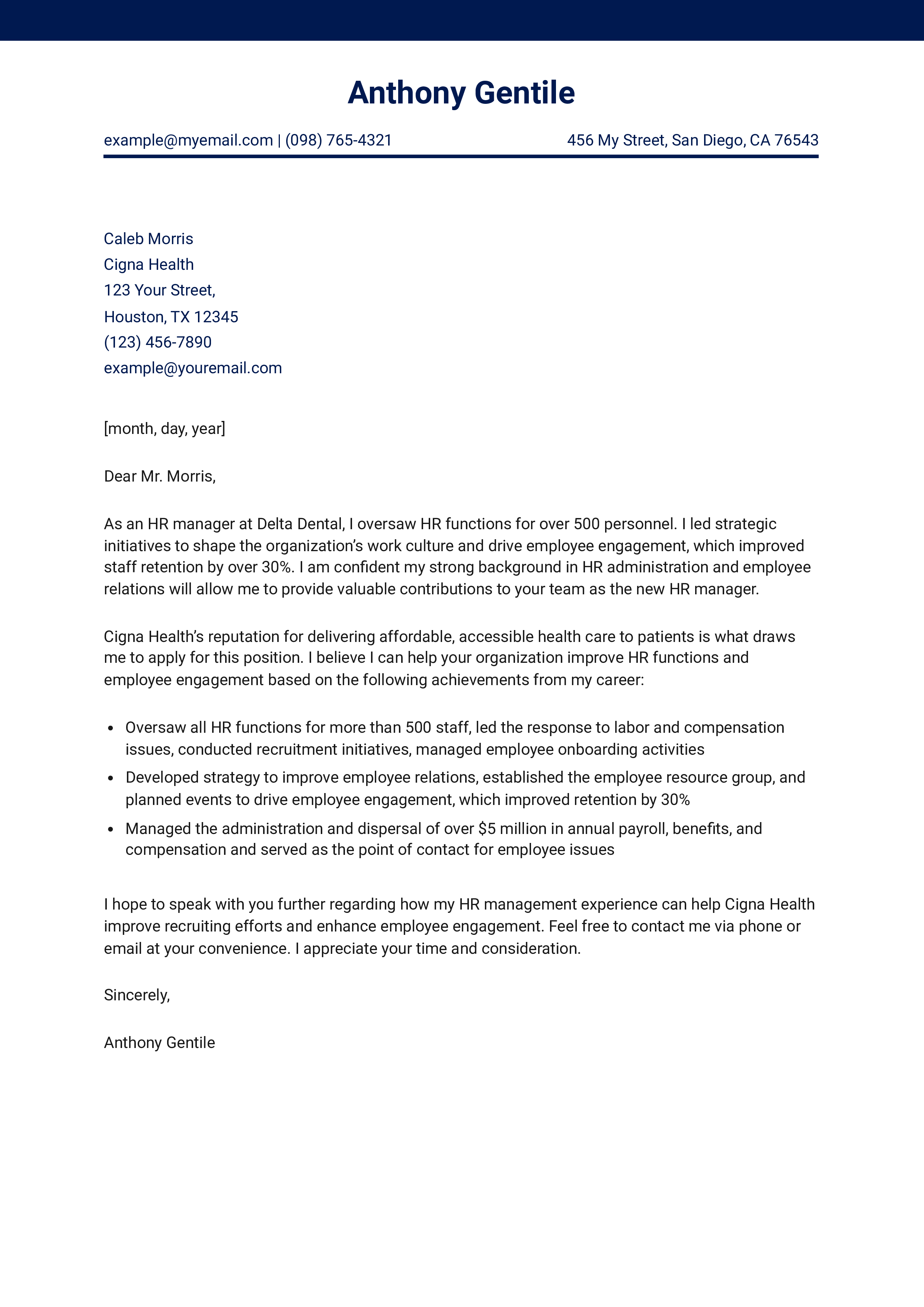 Mid-career Resume