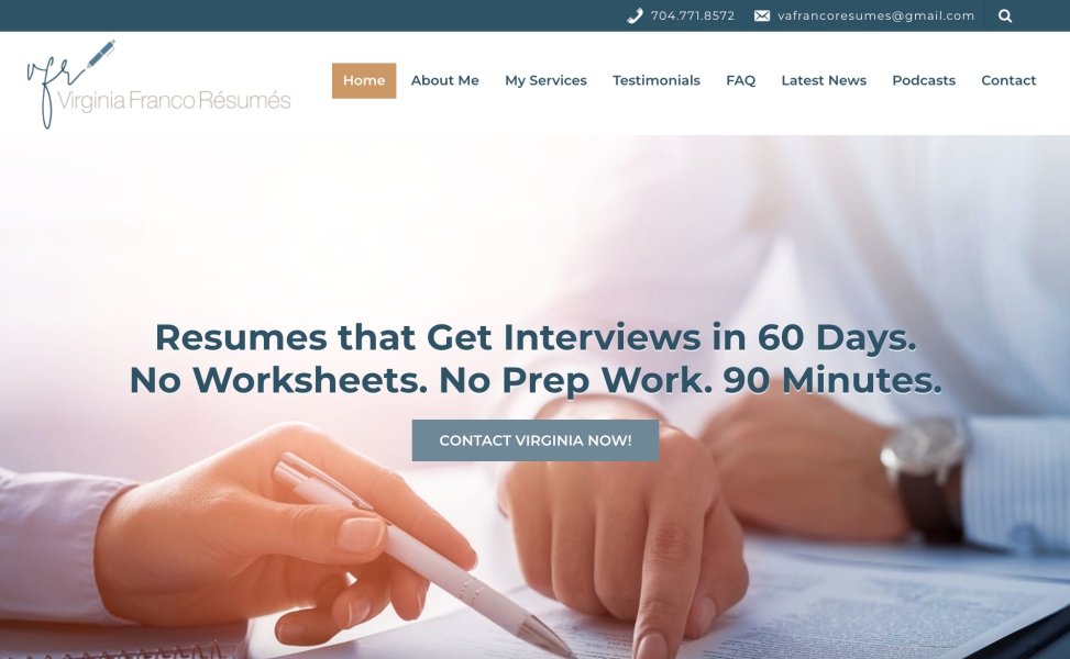 Virginia Franco Resumes Homepage