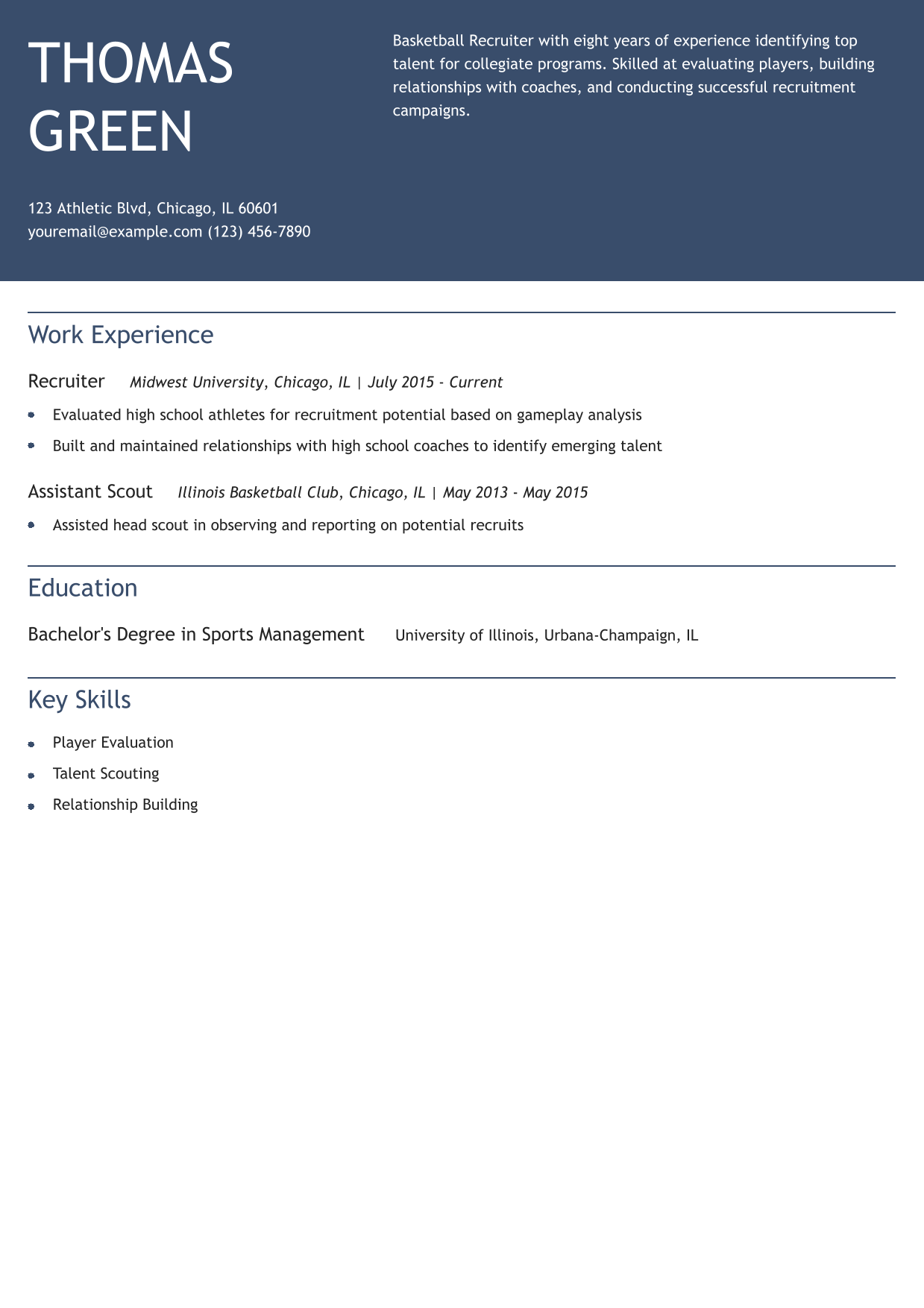 Basketball Coach Resume Examples - Basketball Recruiter Resume Example Banner Image 