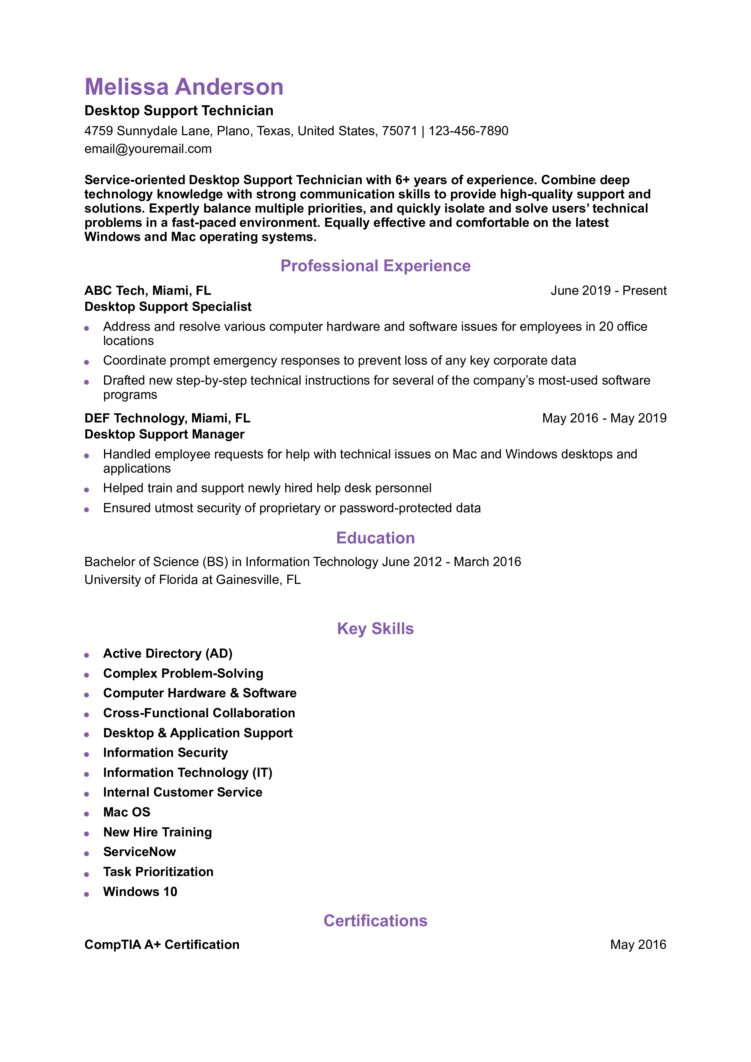 Entry-Level Resume