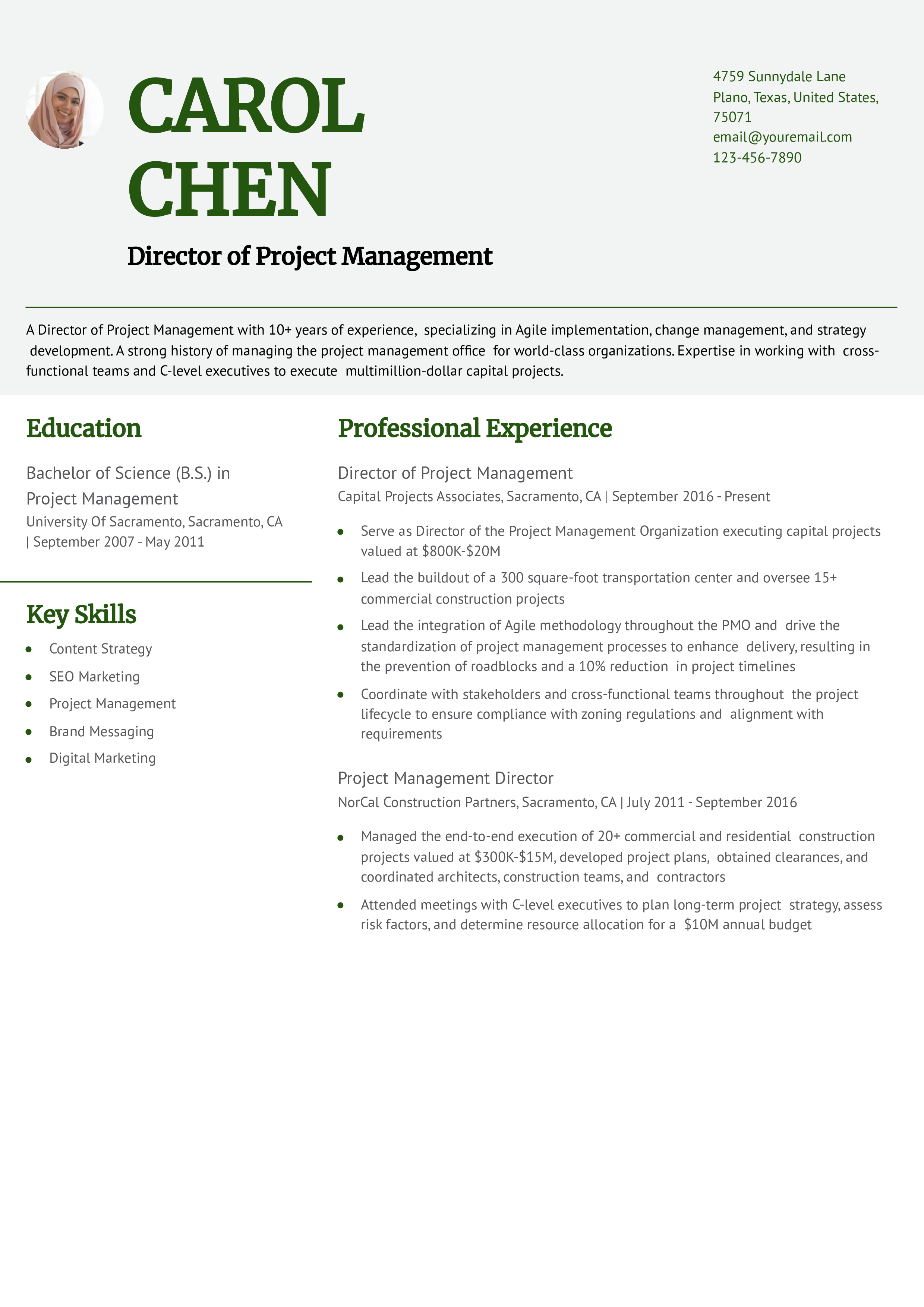 Mid-Career Resume