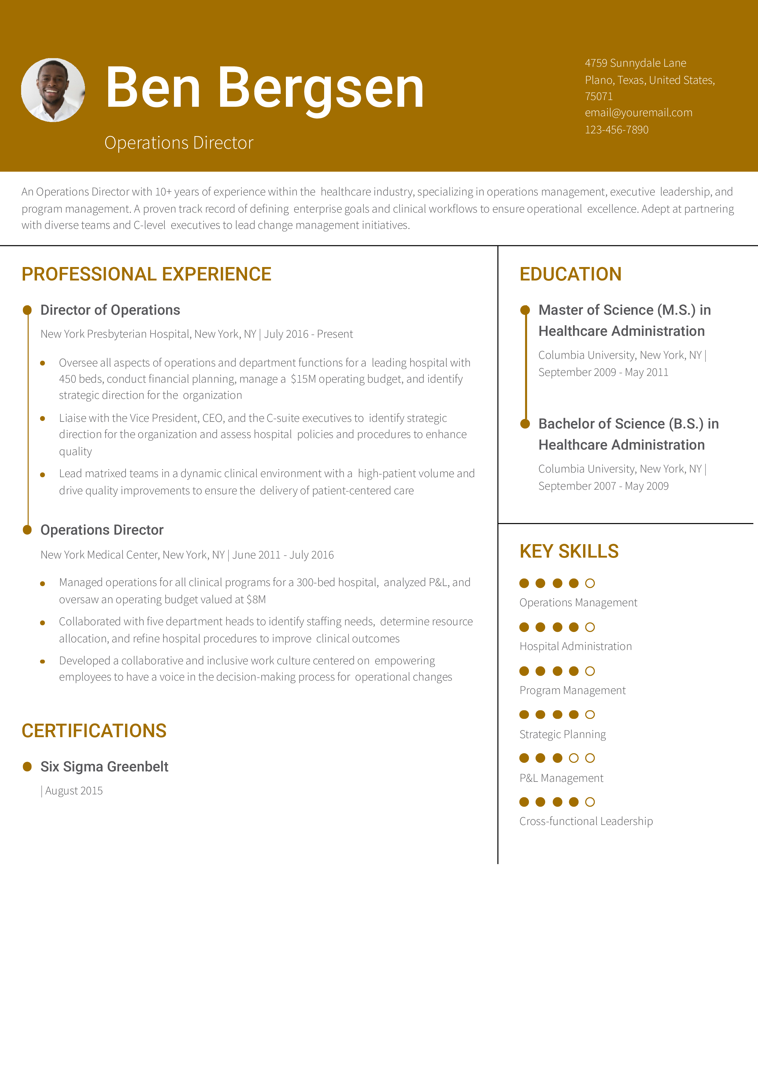 Senior-level Resume