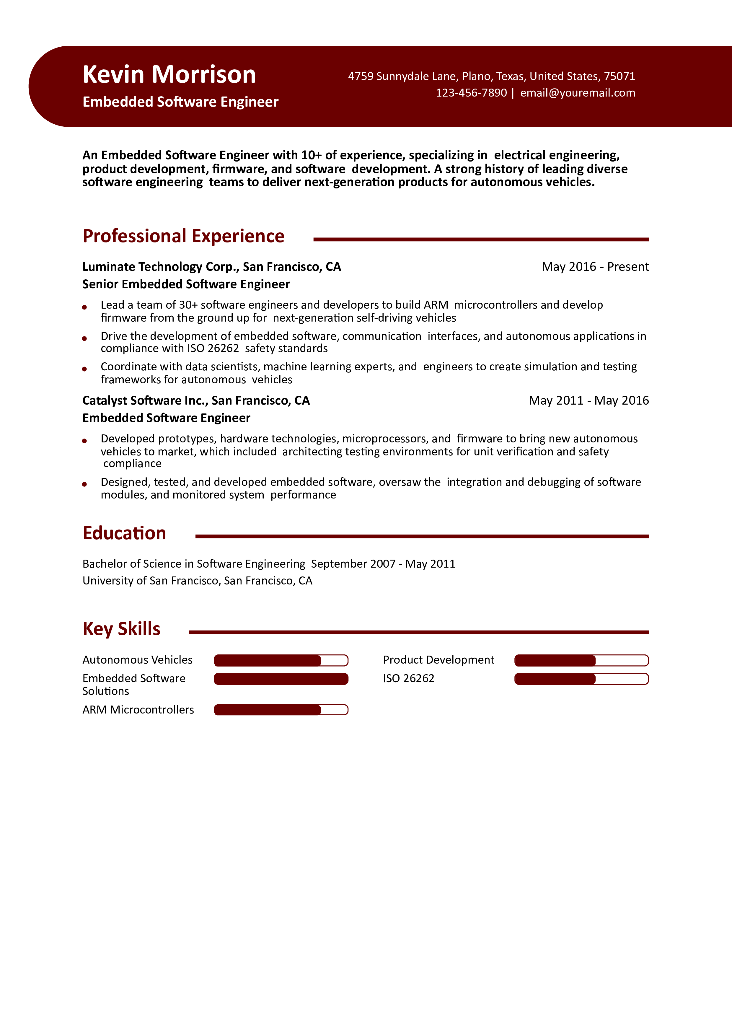 Senior-level Resume