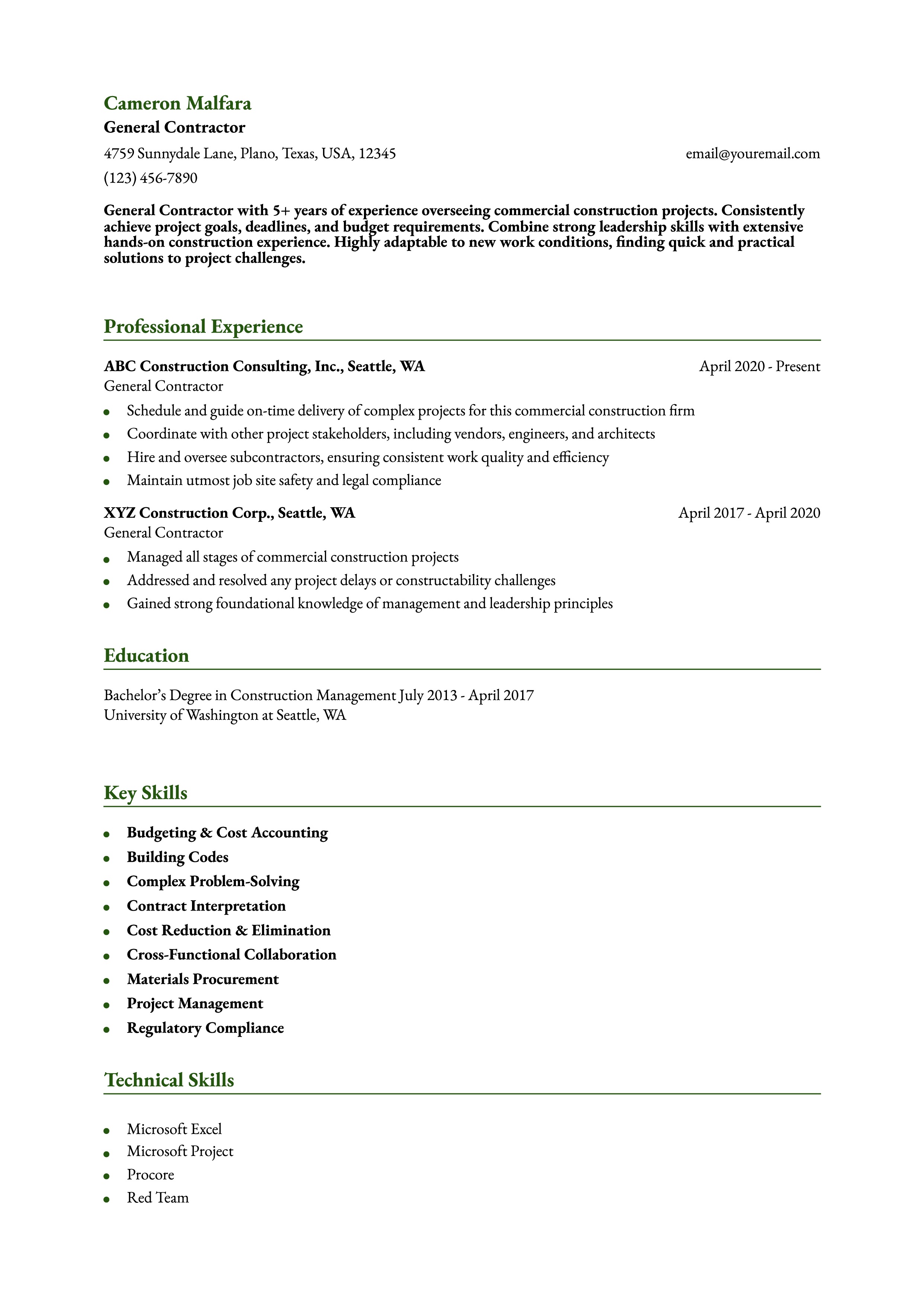General Contractor Resume Examples - General Contractor Mid Level.pdf 