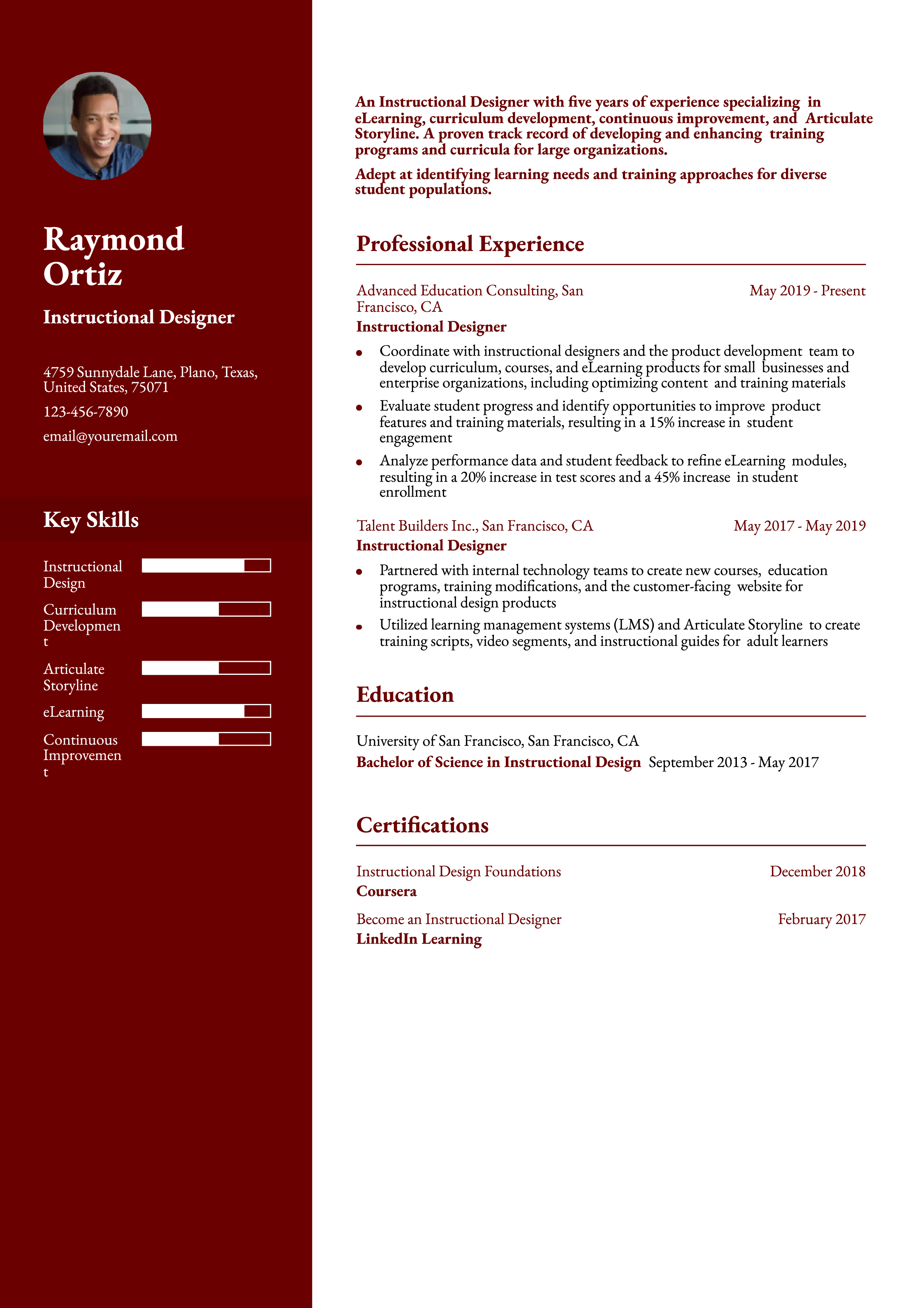 Mid-career Resume