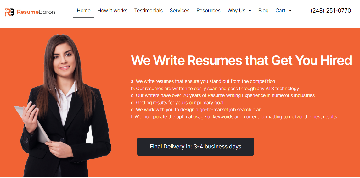 Resume Baron Homepage