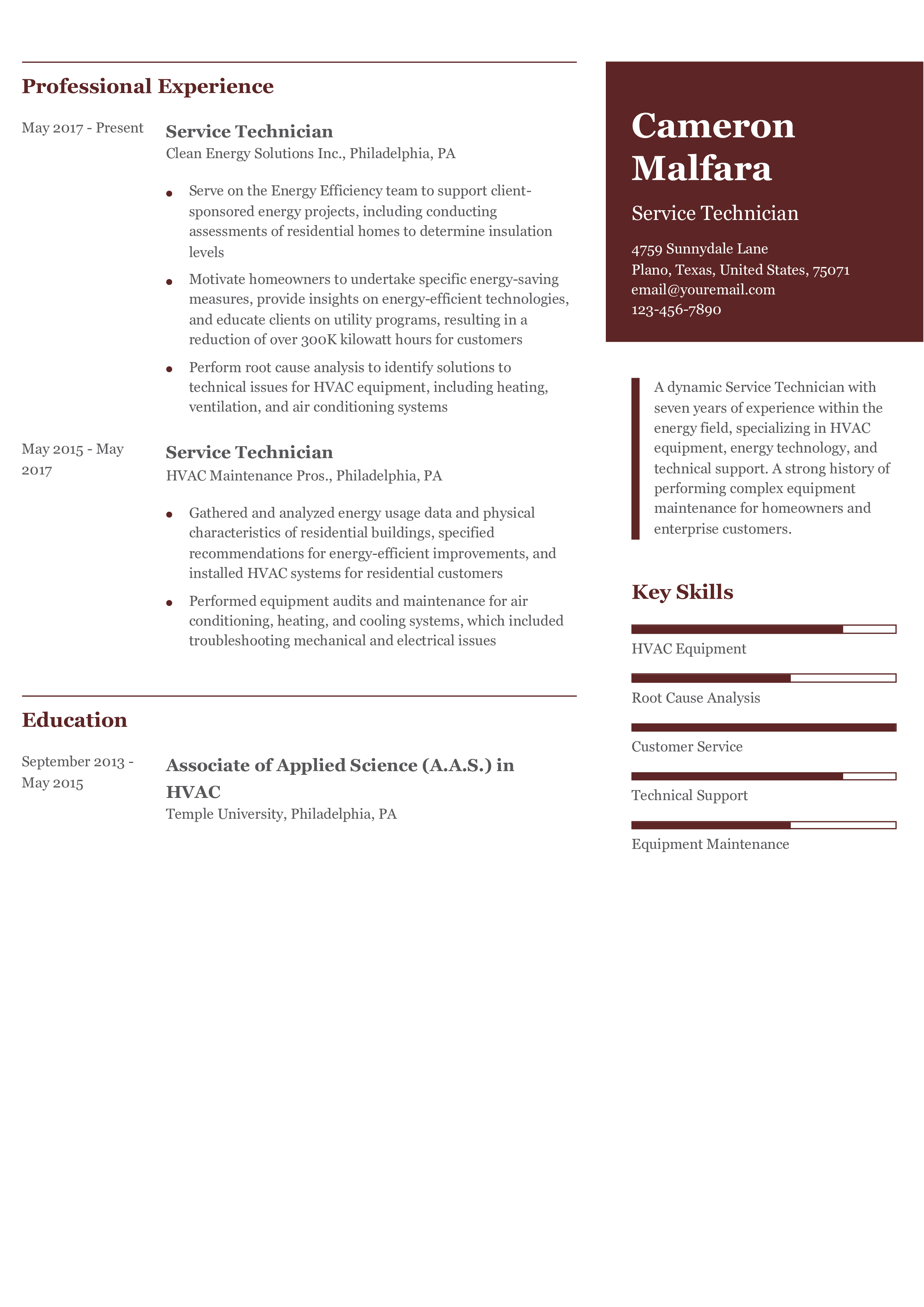 Mid-Career Resume